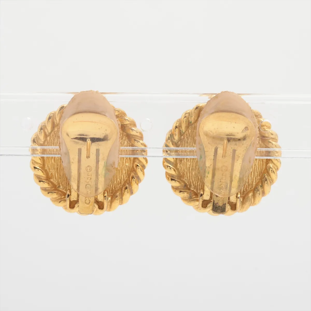 earrings (for both ears), GP x faux pearl, gold, — view 2
