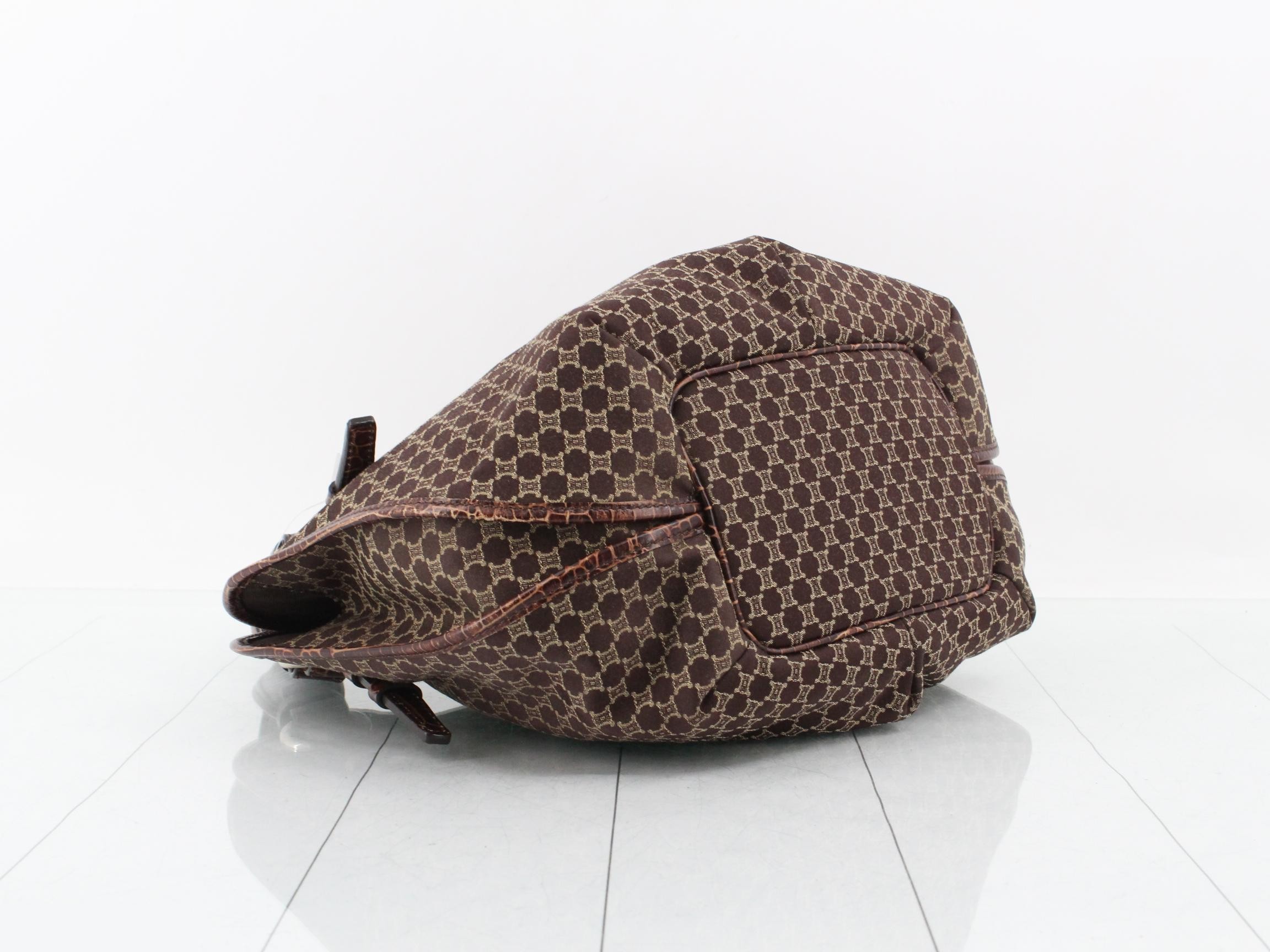 Macadam Tote Bag, Brown Canvas/Crocodile — view 5