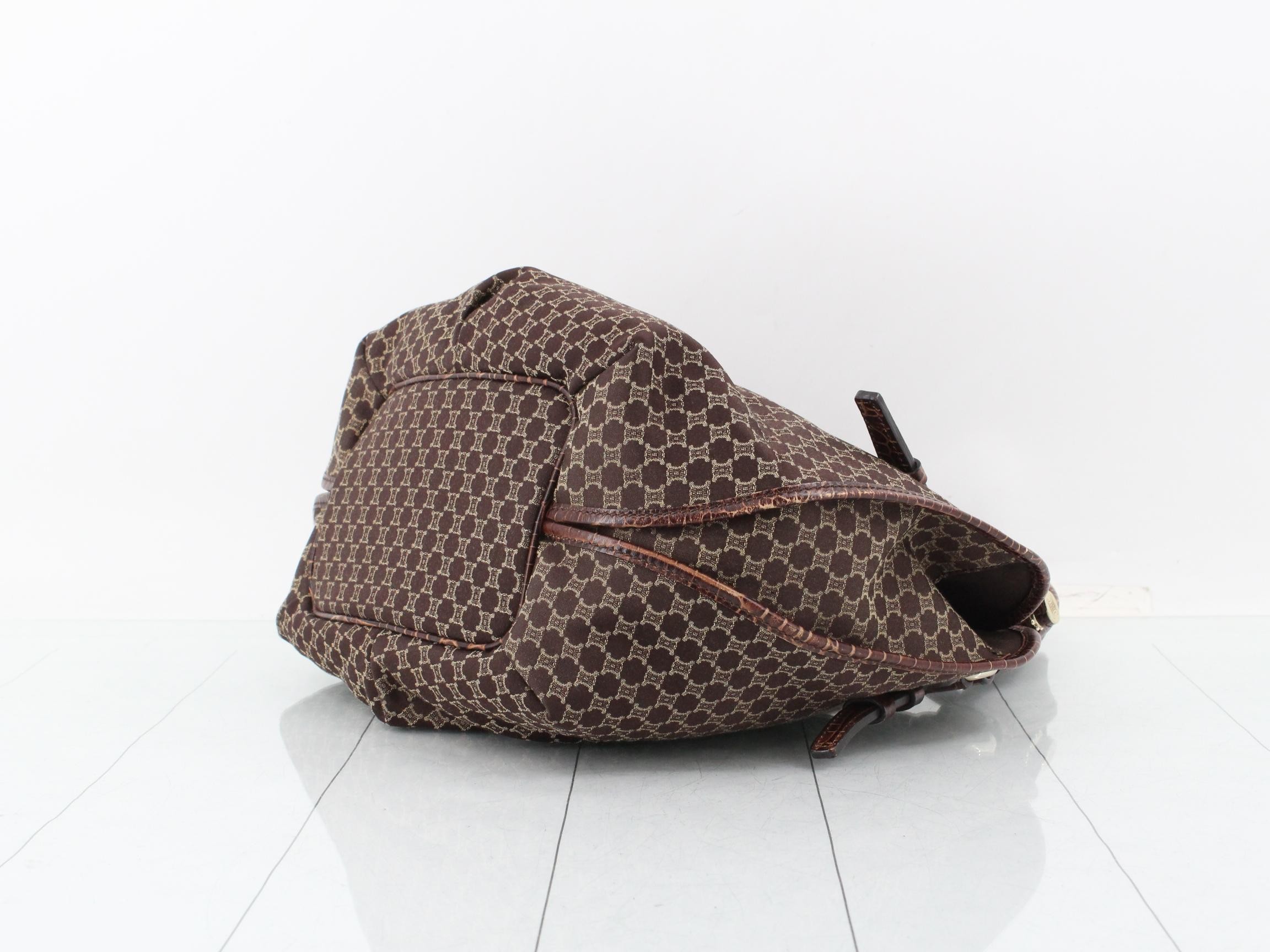 Macadam Tote Bag, Brown Canvas/Crocodile — view 6