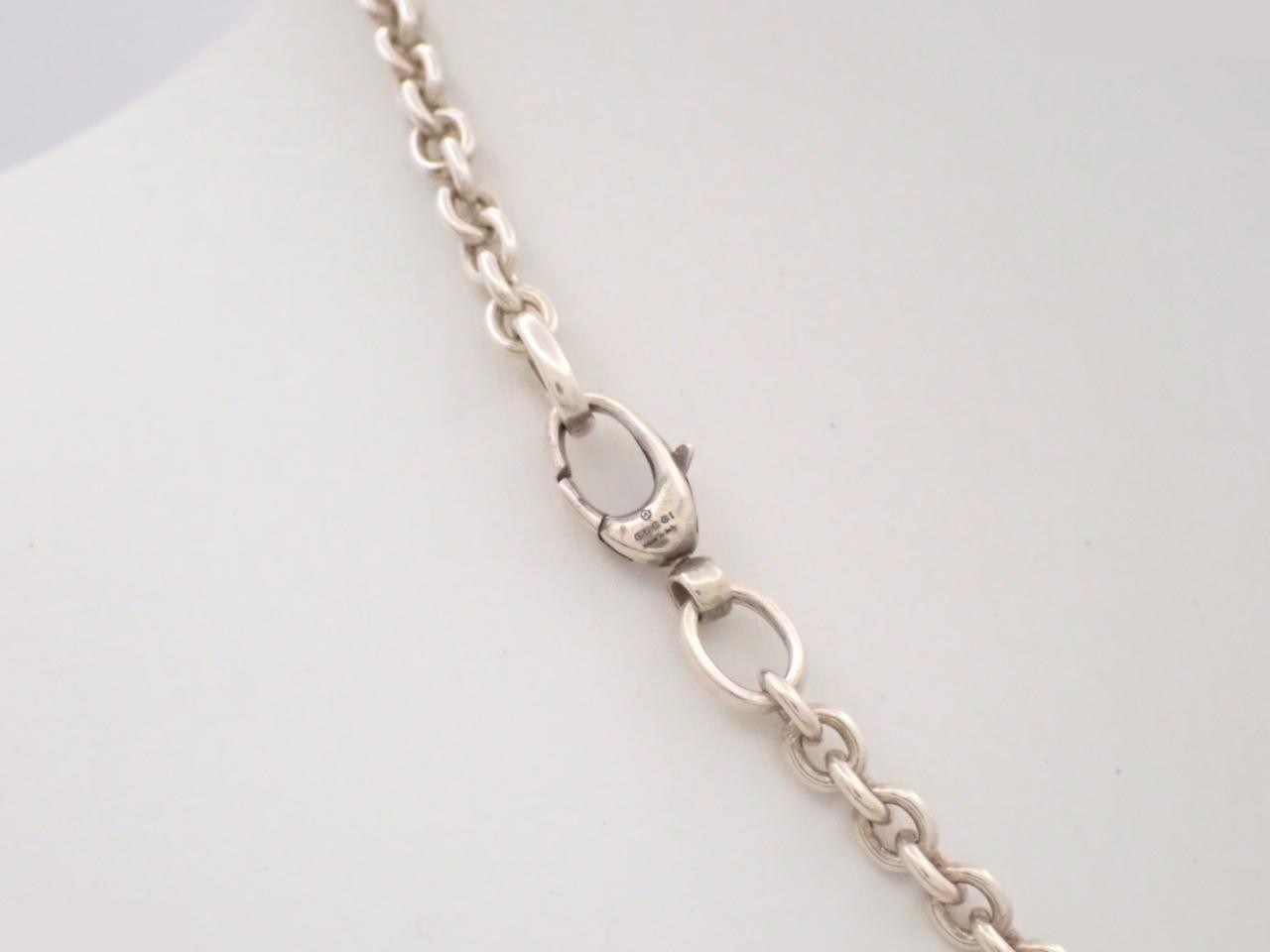 Silver necklace, 925 sterling silver, 28.0g, neck circumference approximately 44cm — view 2