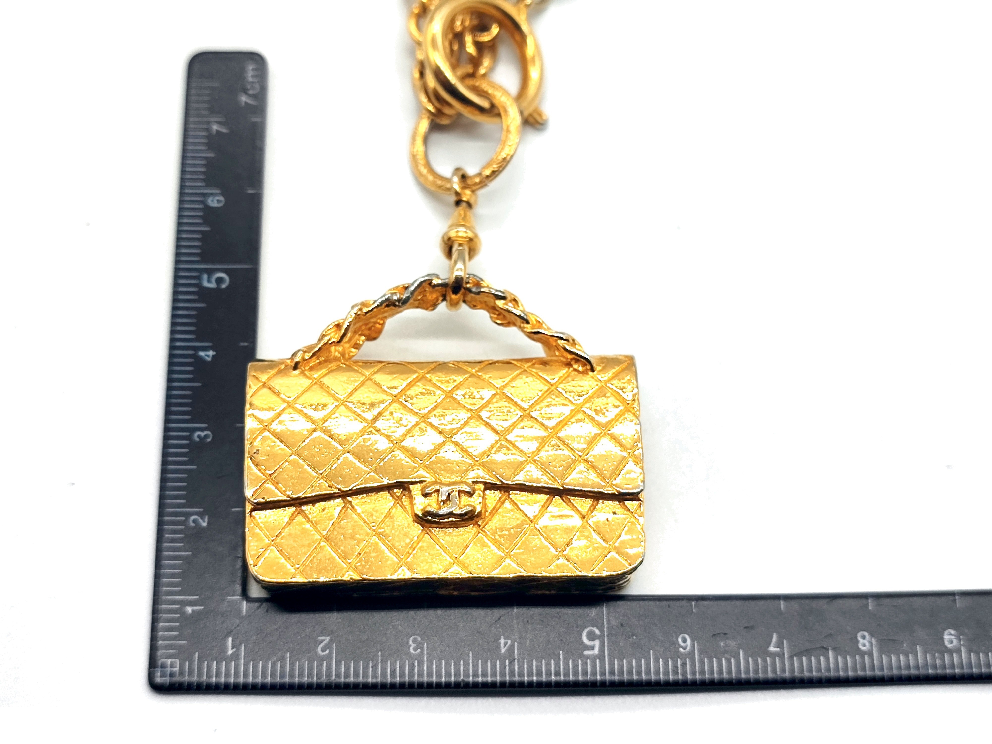 Coco Mark Matelassé Bag Triple Chain Necklace (Neck circumference approximately 89cm) — view 3