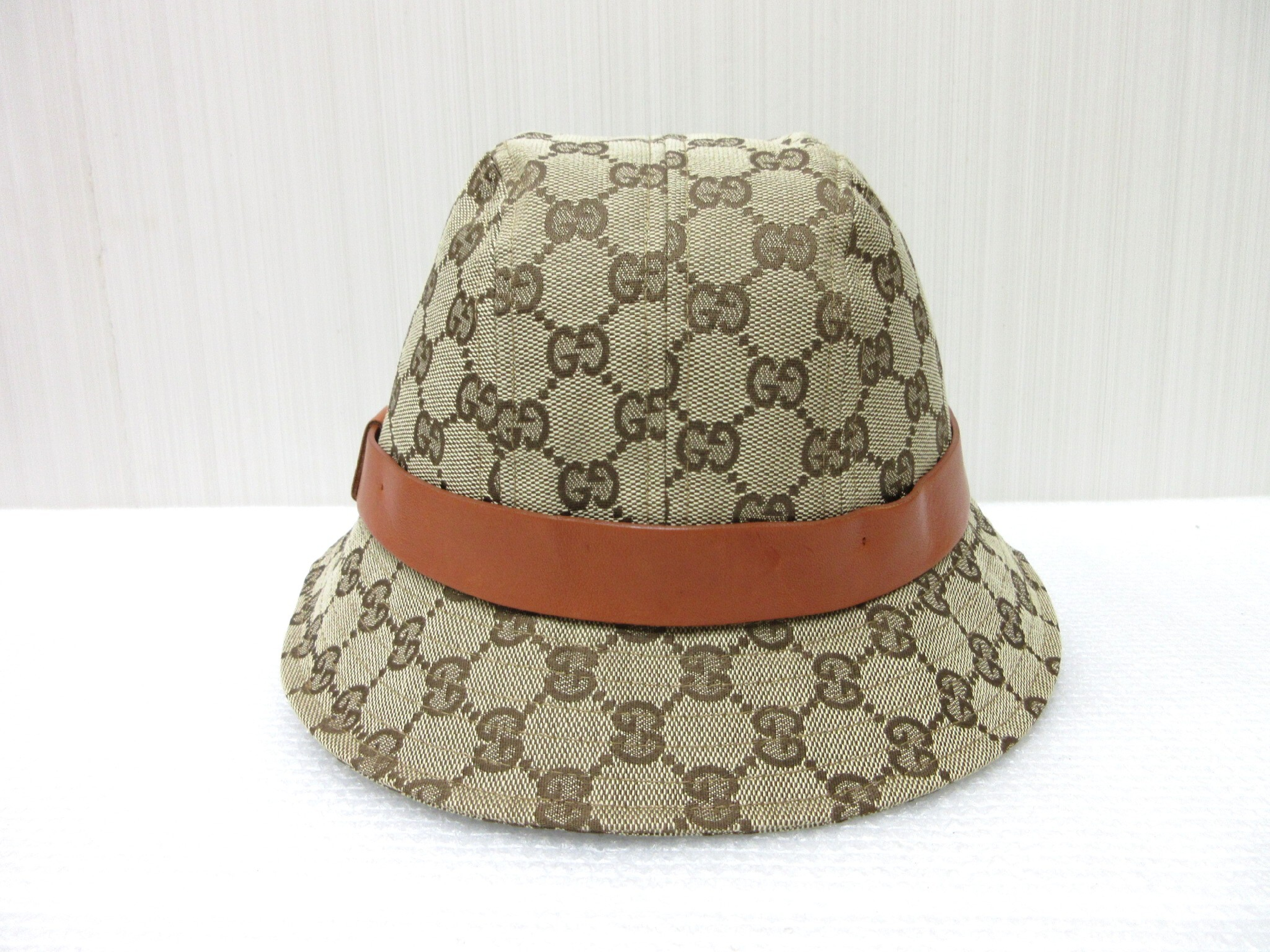 GG Canvas Leather Bucket Hat (Hat, Other Accessories) — view 2
