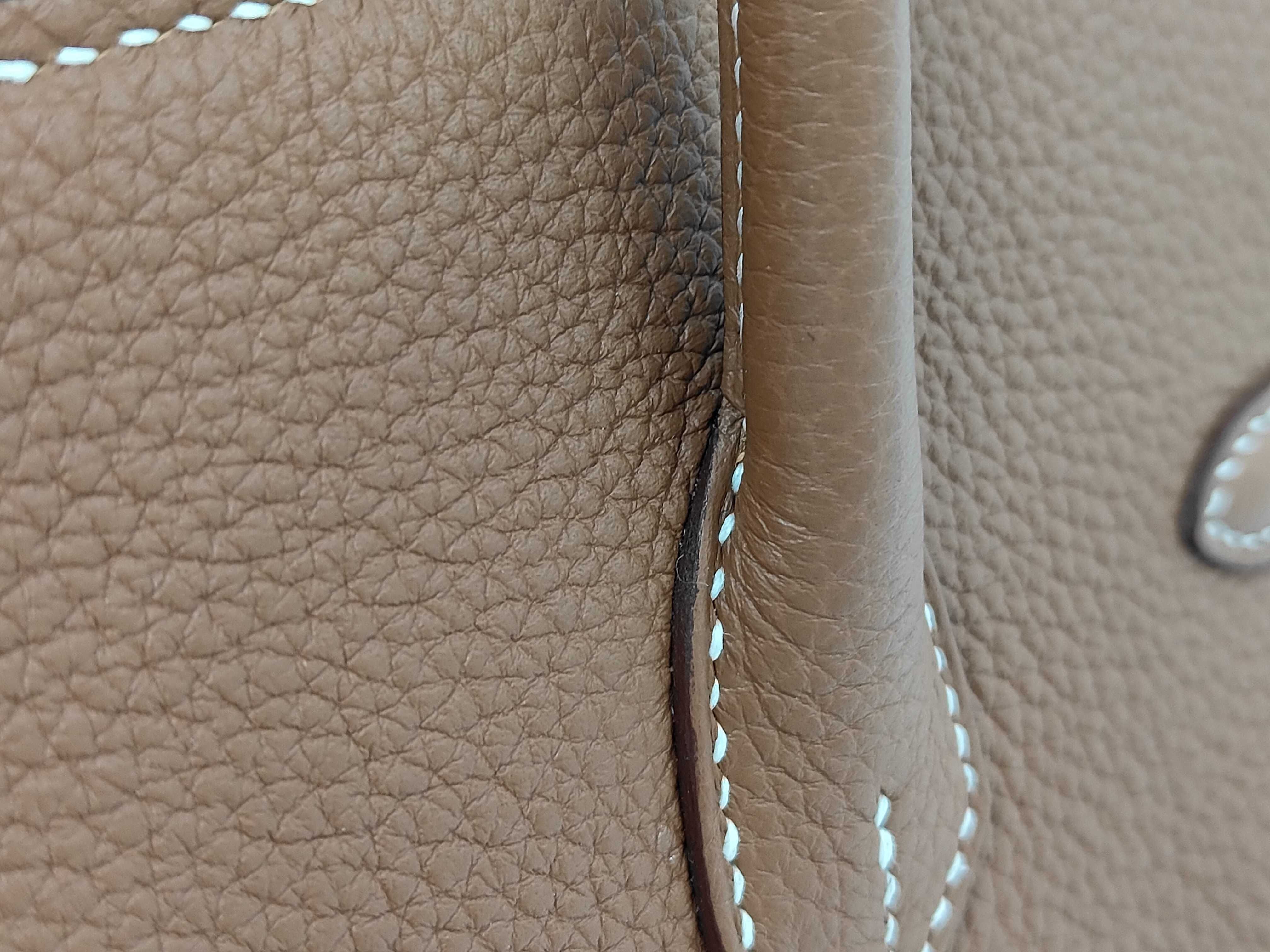 Birkin 25 Togo Gold Matte Silver Hardware K Stamp Handbag — view 3
