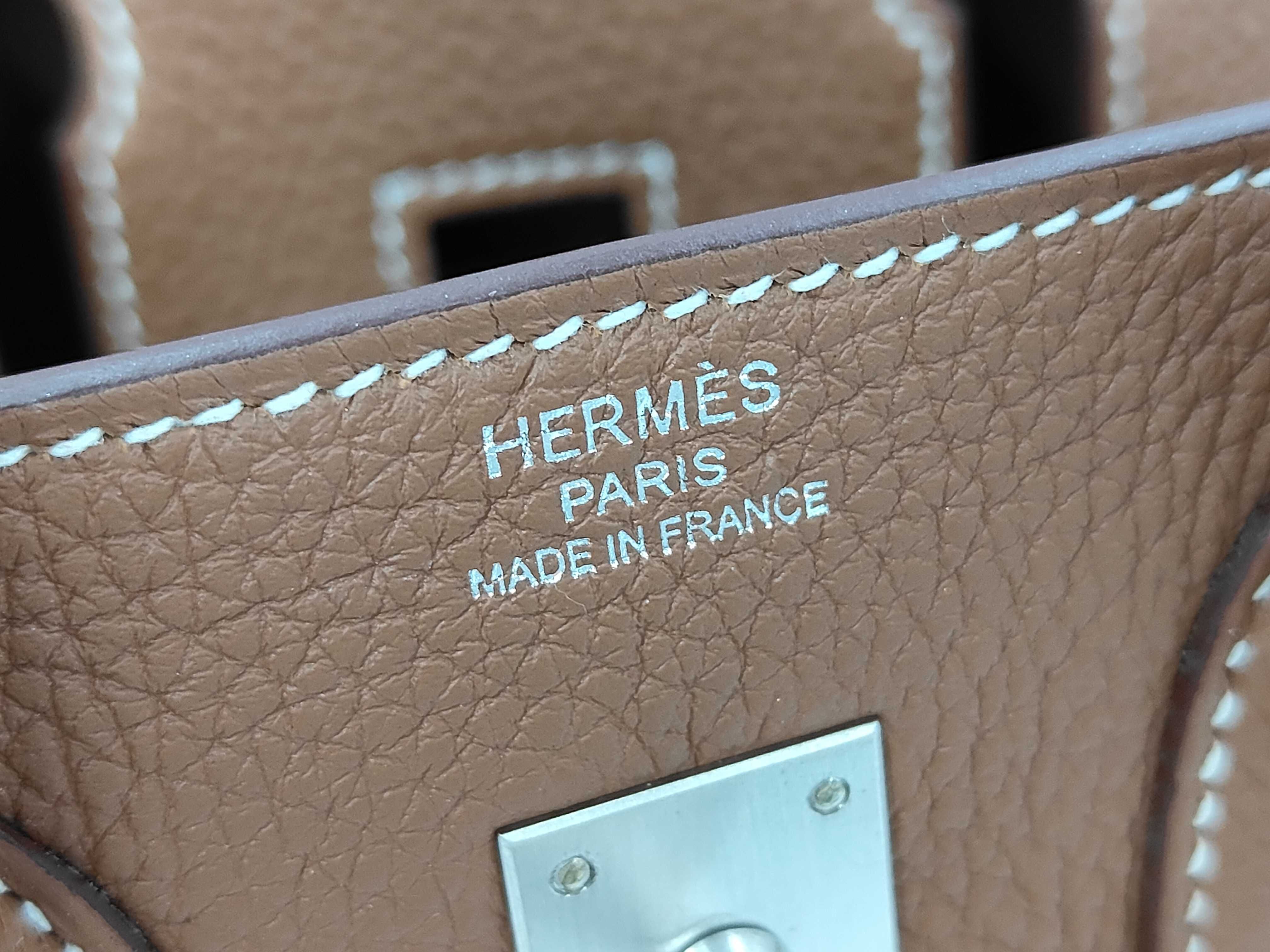 Birkin 25 Togo Gold Matte Silver Hardware K Stamp Handbag — view 9