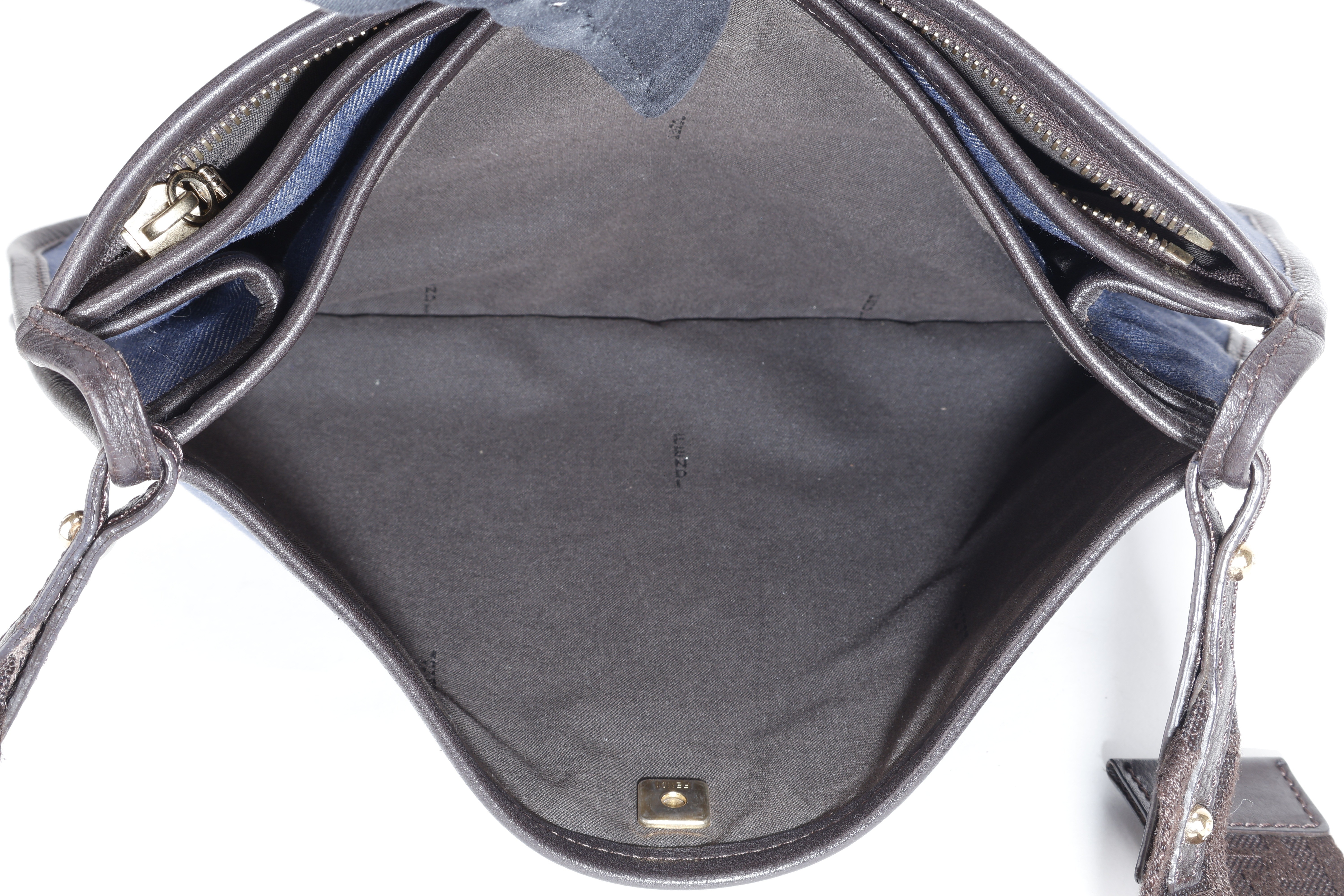CROSSBODY BLUE DENIM DARK BROWN GHW — view 5