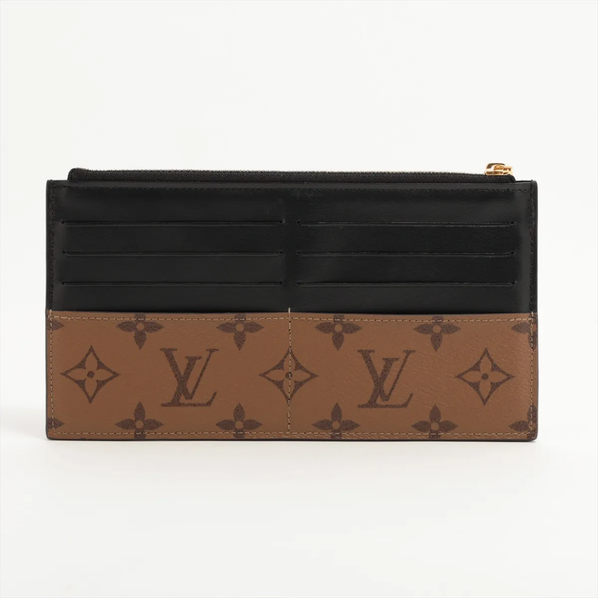 Monogram Reverse Slim Purse M80390 Marron Long Wallet (RFID detected) — view 2