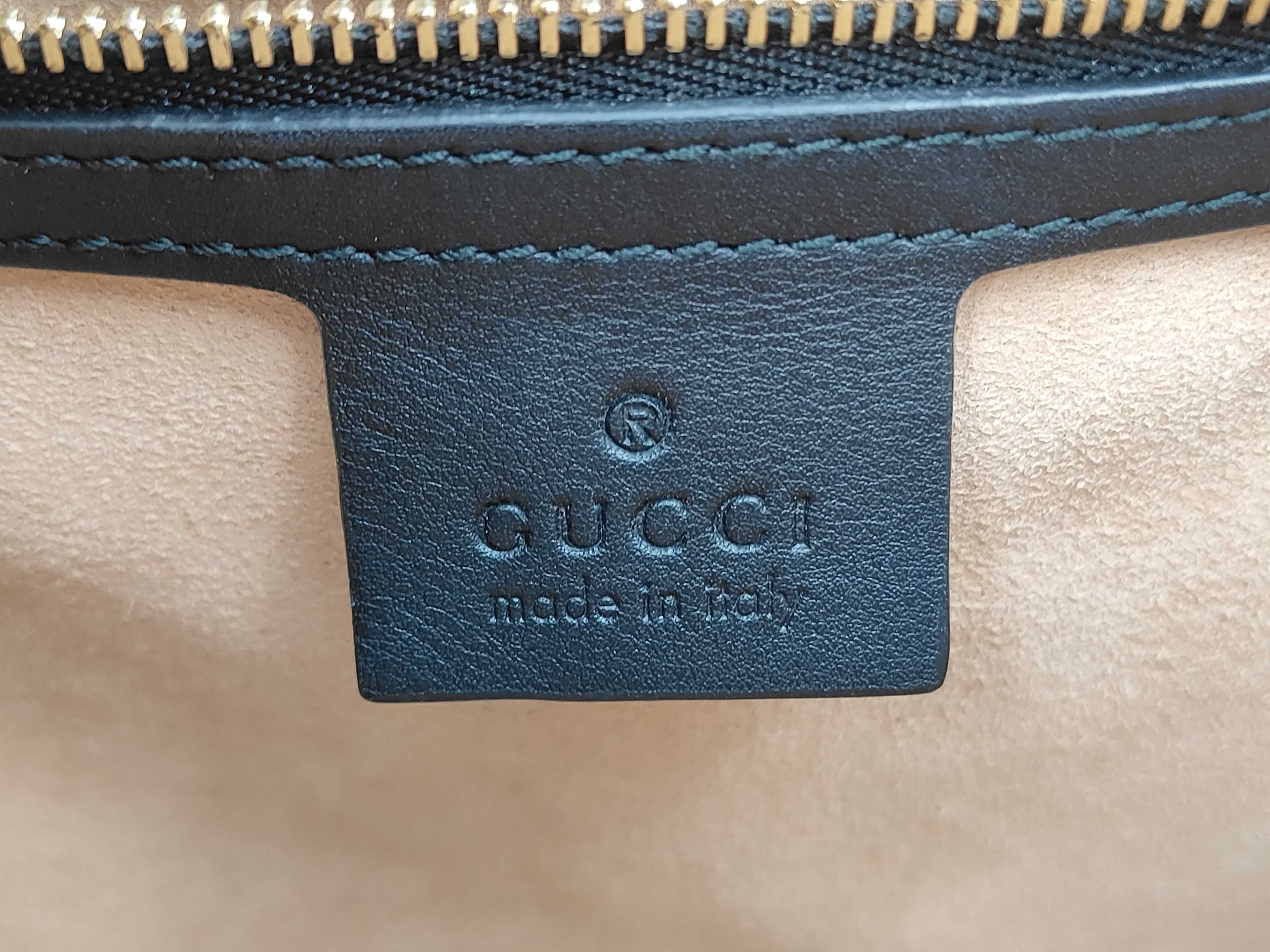 Sylvie GG Velvet Velour Leather Sherry Line Handbag — view 11