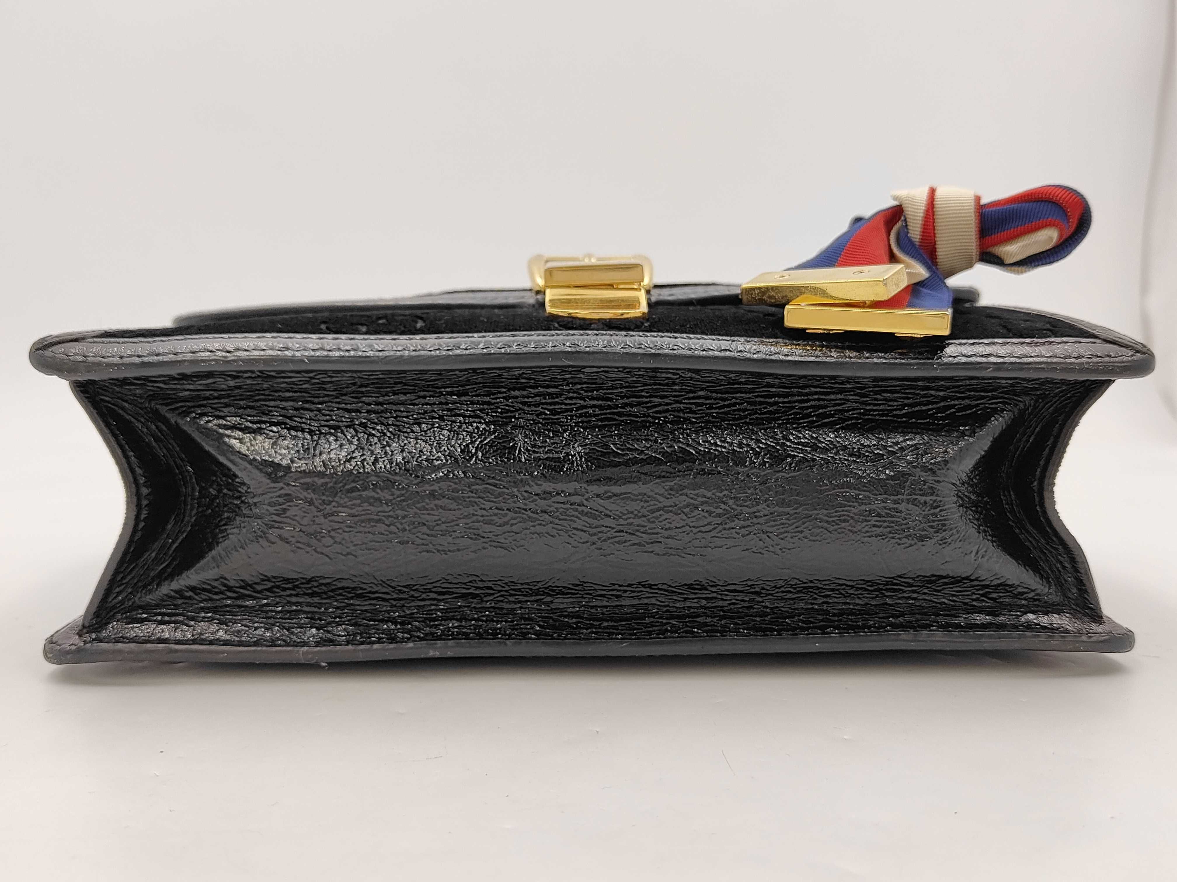 Sylvie GG Velvet Velour Leather Sherry Line Handbag — view 6