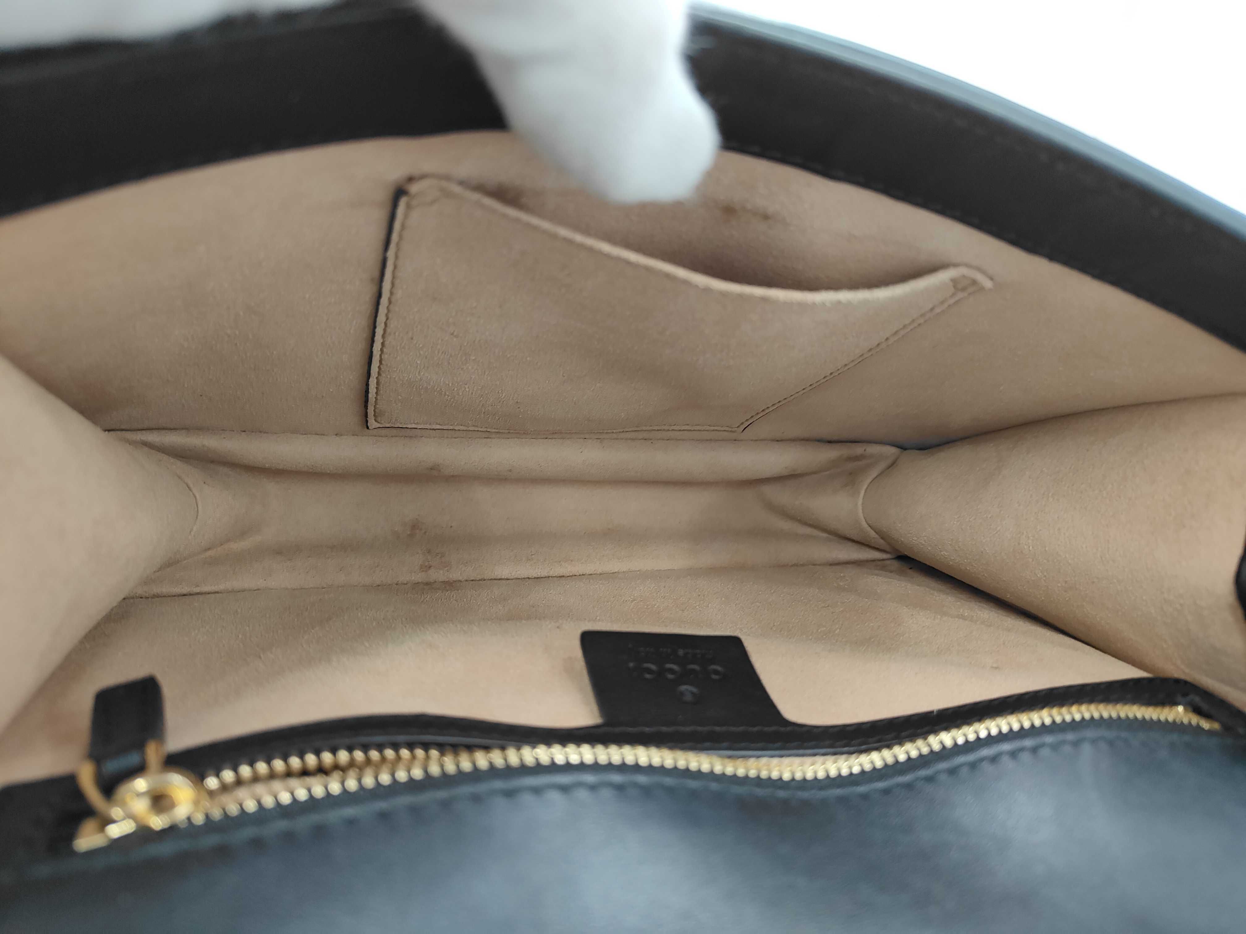 Sylvie GG Velvet Velour Leather Sherry Line Handbag — view 8