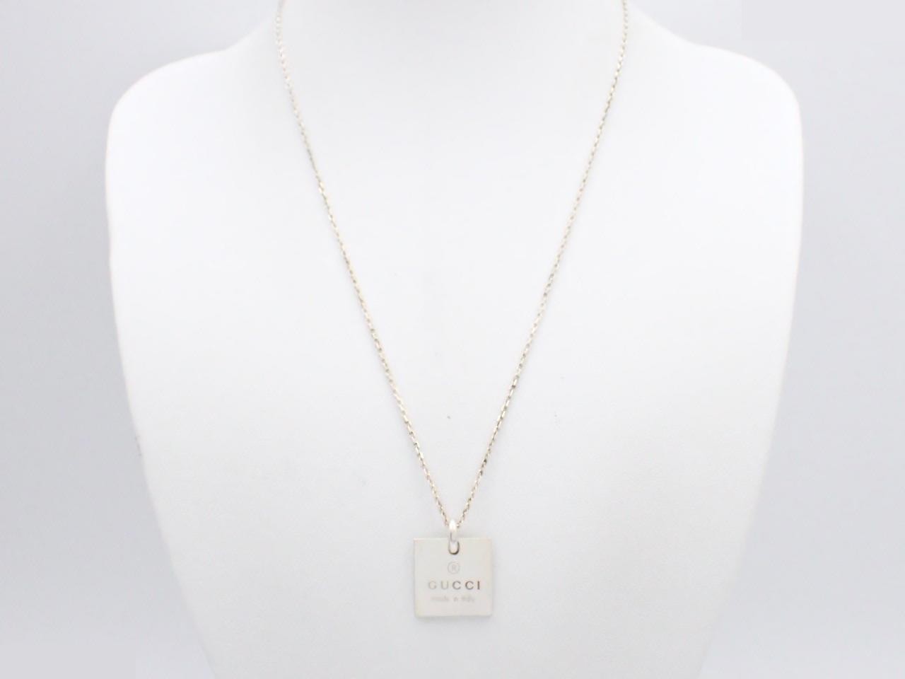 Square plate necklace, SV925 / 10.6g, chain approx. 48cm — view 3