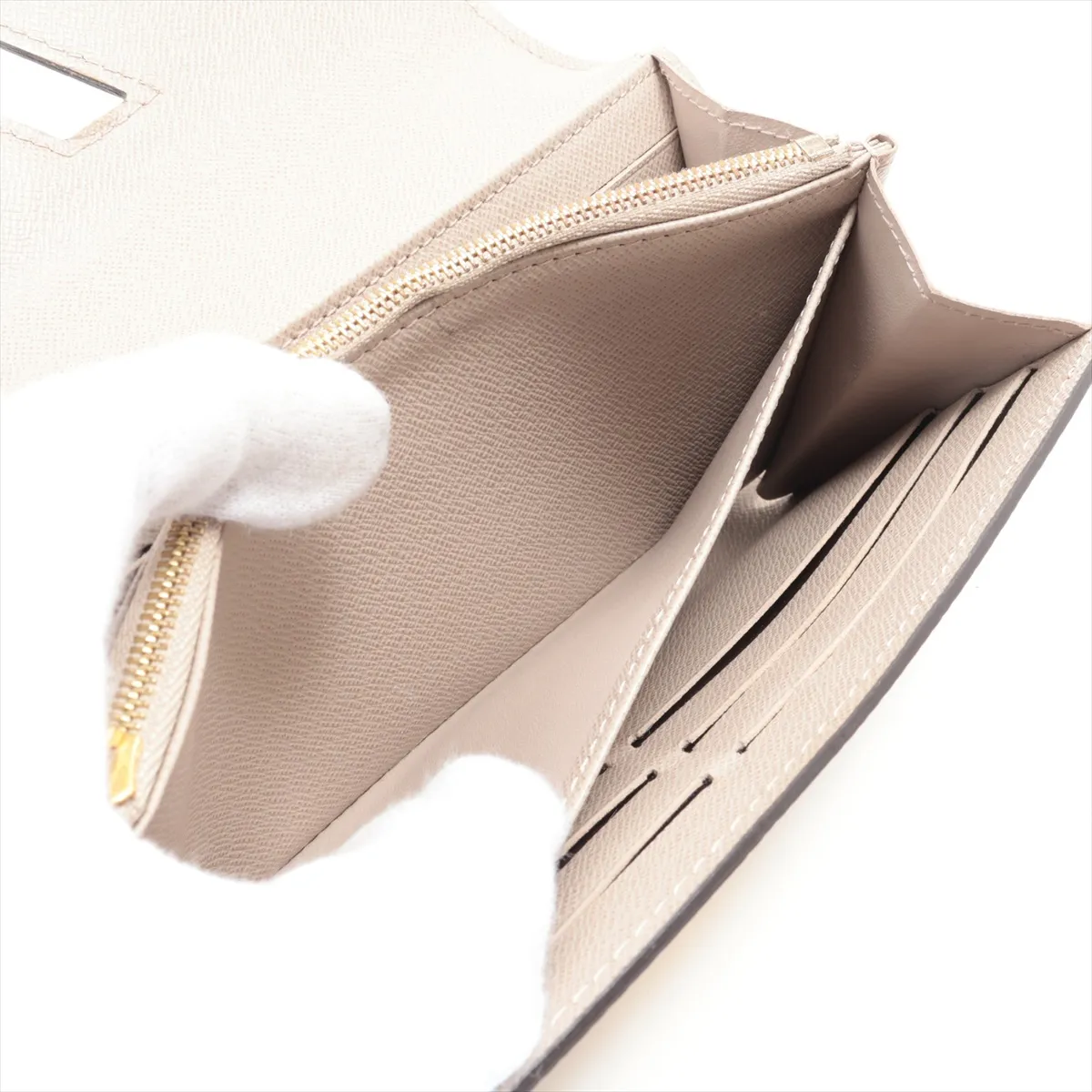 Epi Portefeuille Twist M67510 Galet Long Wallet with initials; RFID detected. — view 6