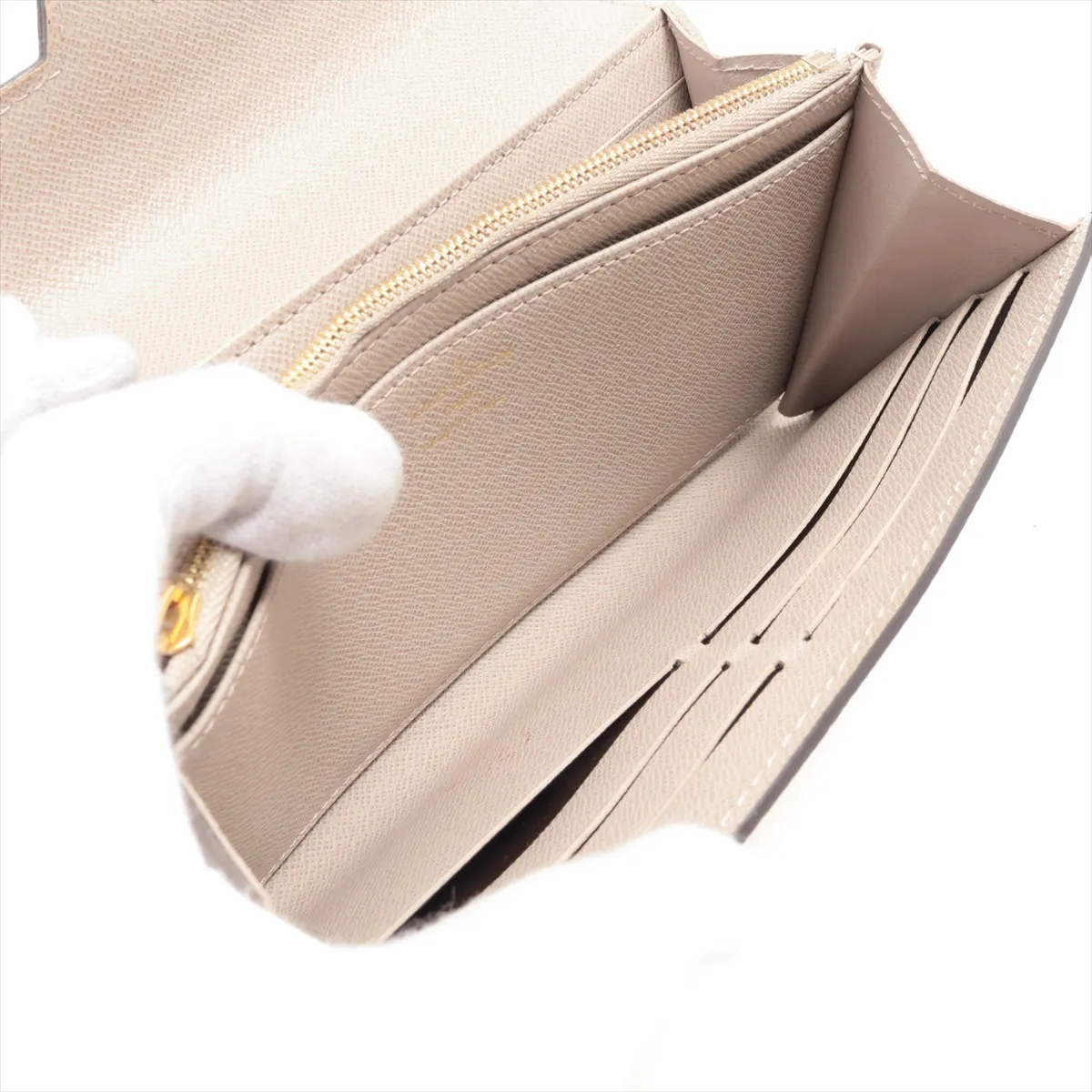 Epi Portefeuille Twist M67510 Galet Long Wallet with initials; RFID detected. — view 7