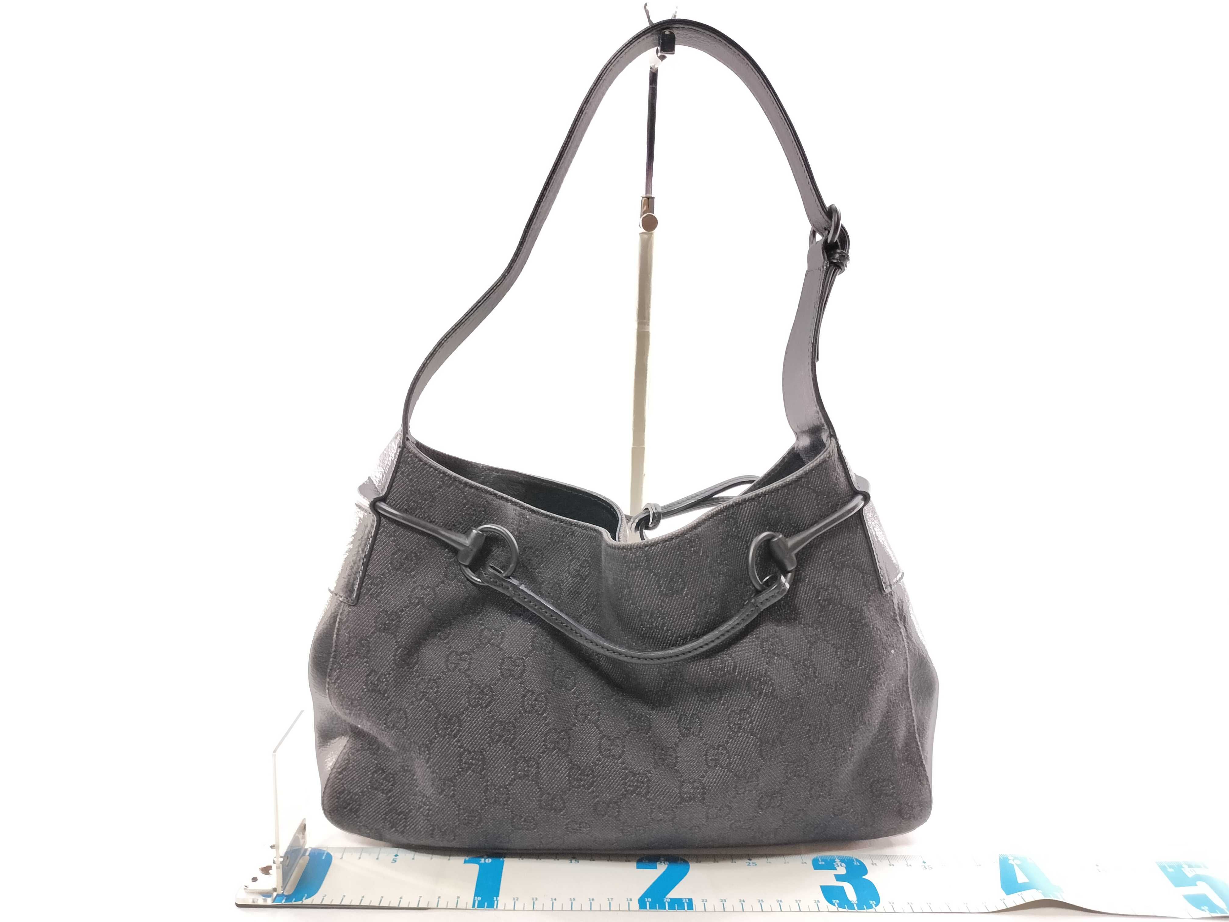 GG Canvas Horsebit One-Shoulder Bag 101975 214397 Black Shoulder Bag — view 2