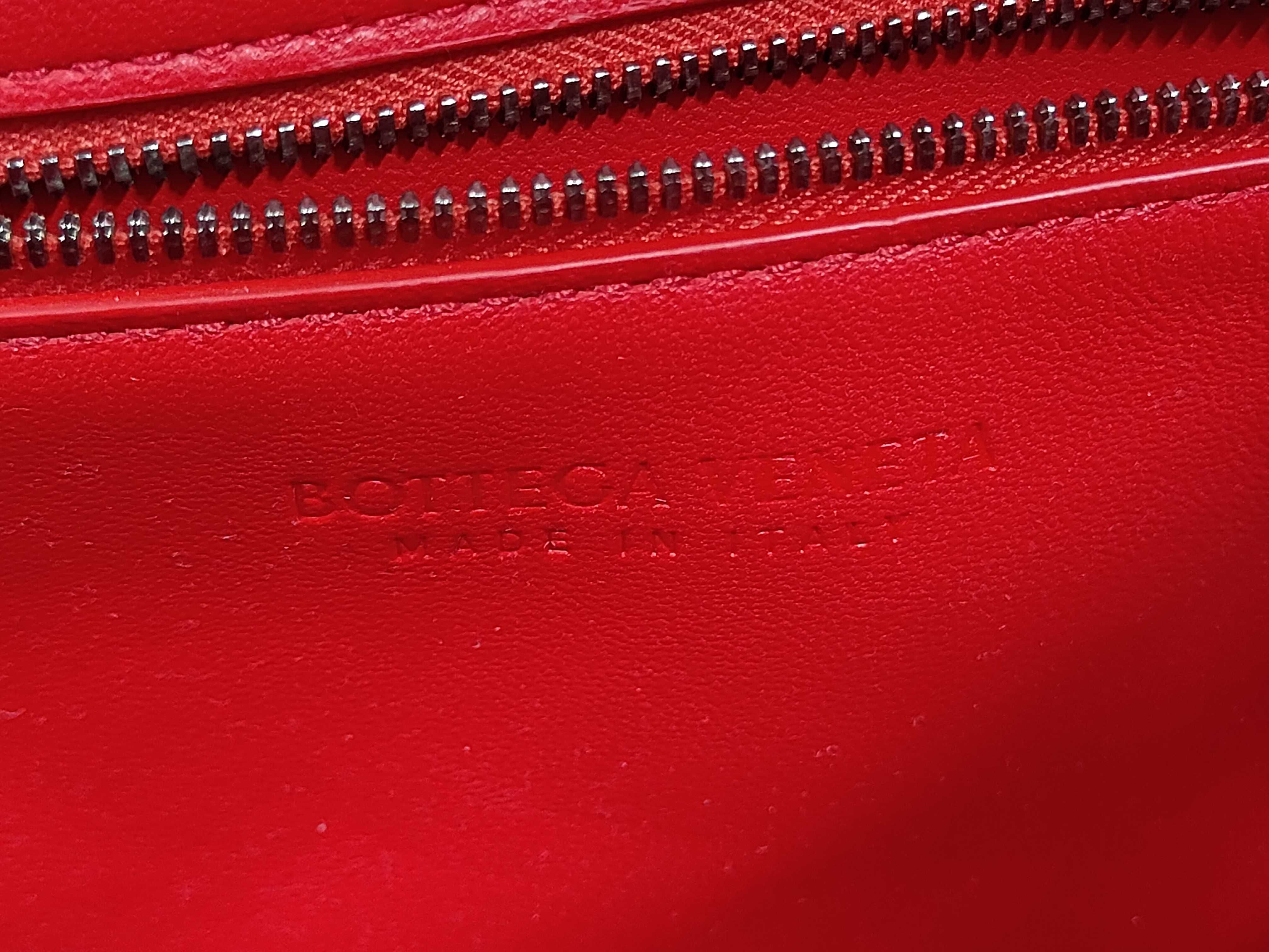 Top Handle Maxi Intrecciato Red Shoulder Bag 632647 — view 9