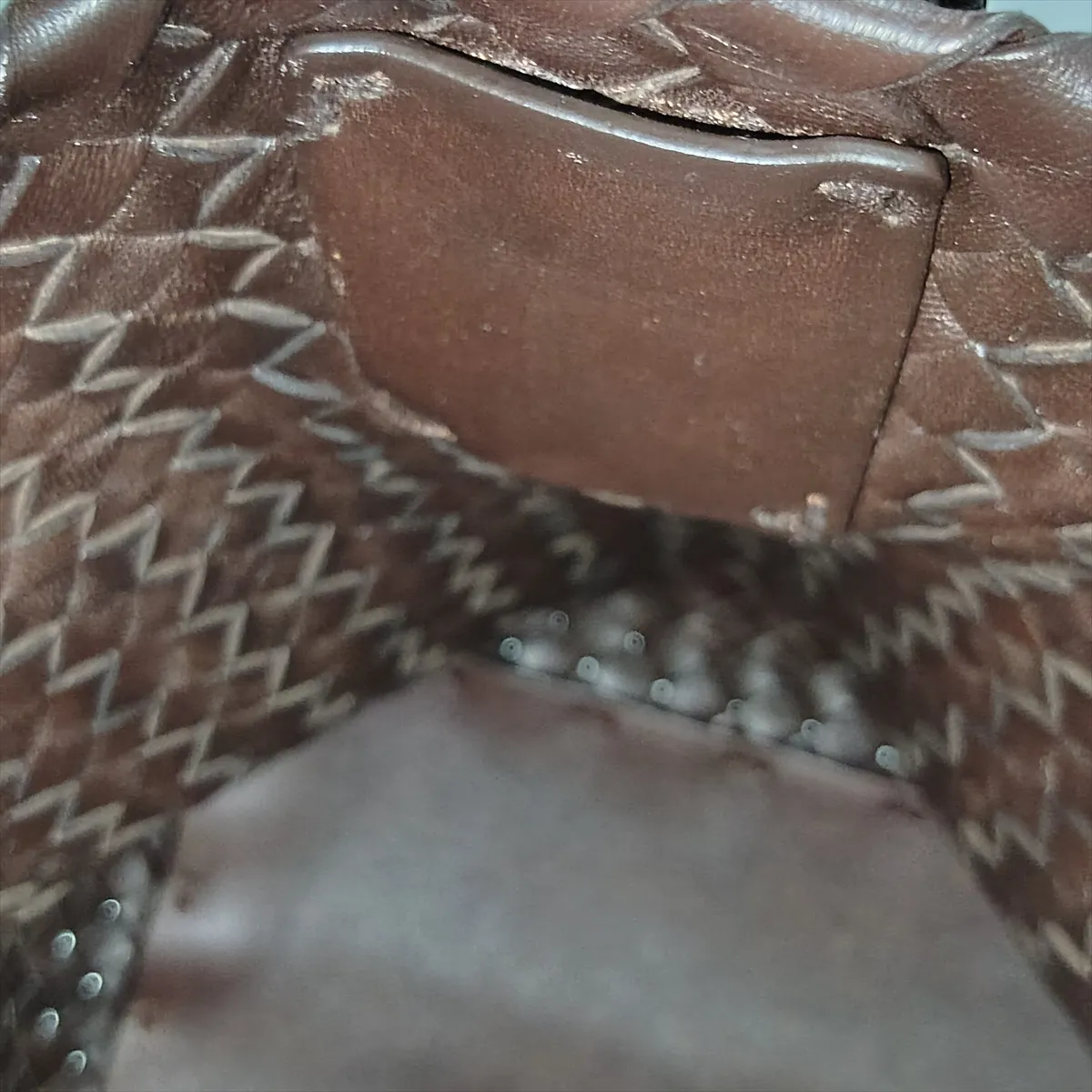 Intrecciato Cabas PM Leather Tote Bag, Brown — view 11