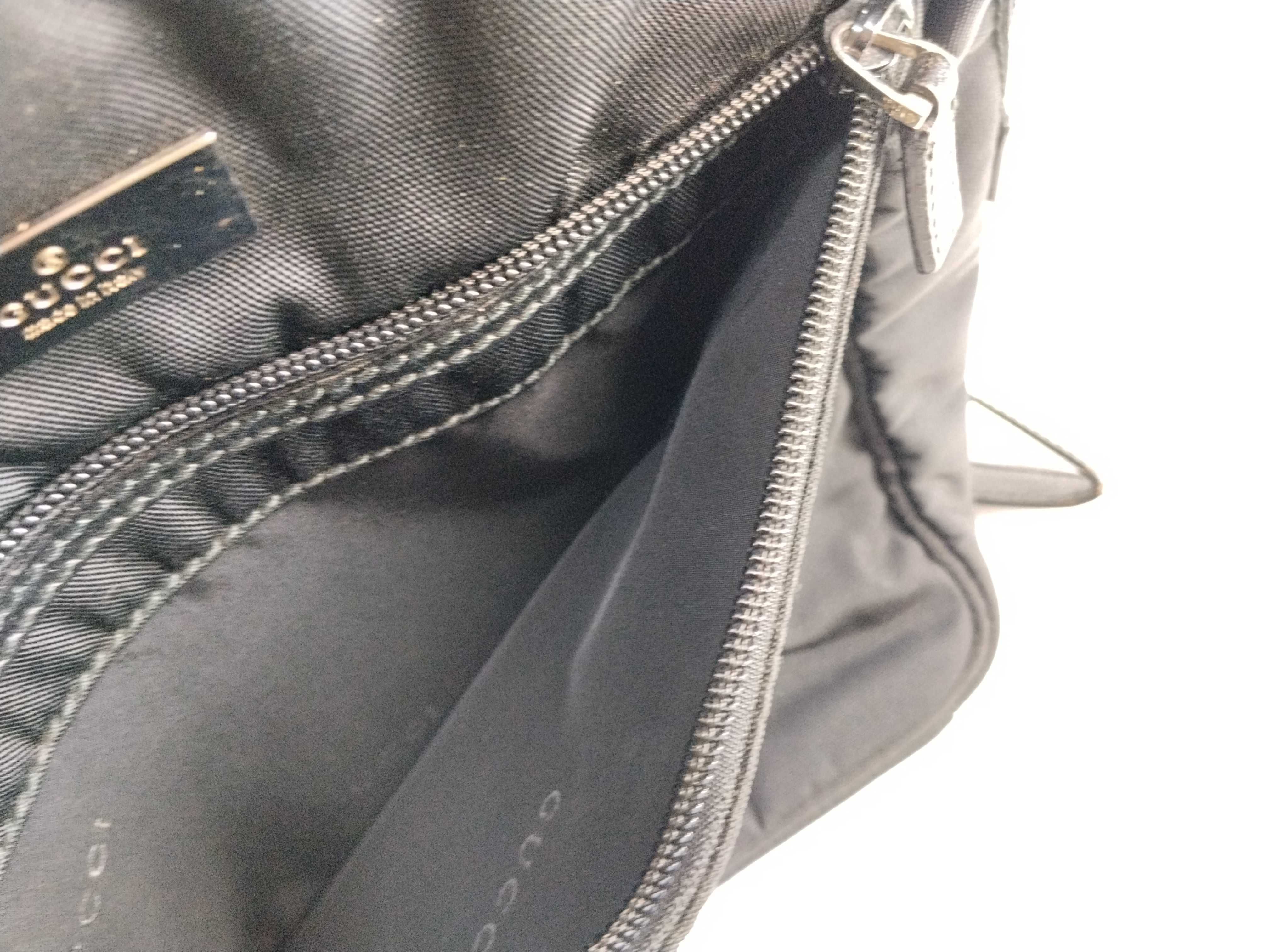 Nylon Shoulder Bag with Logo Plate — view 13