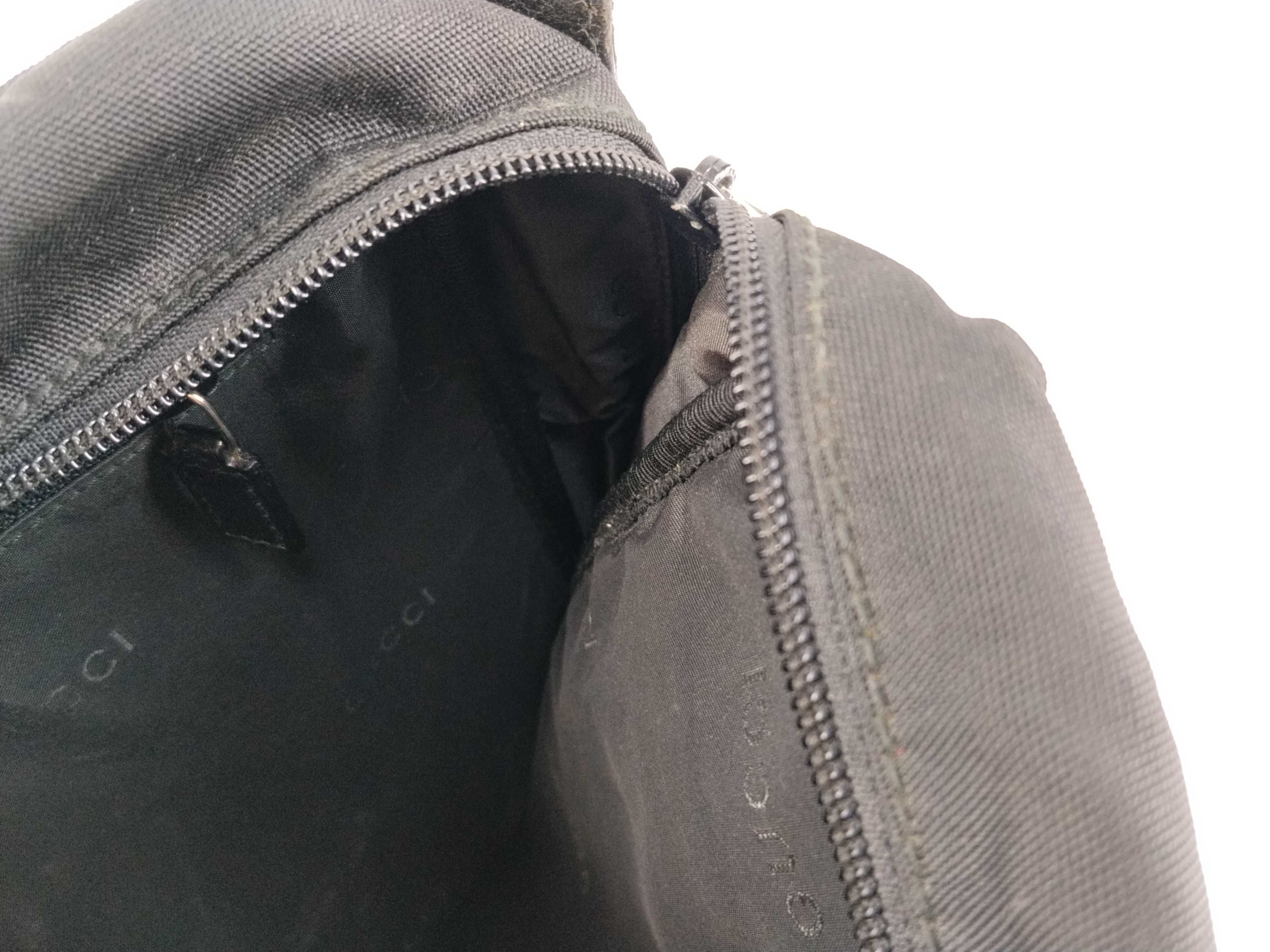 Nylon Shoulder Bag with Logo Plate — view 9