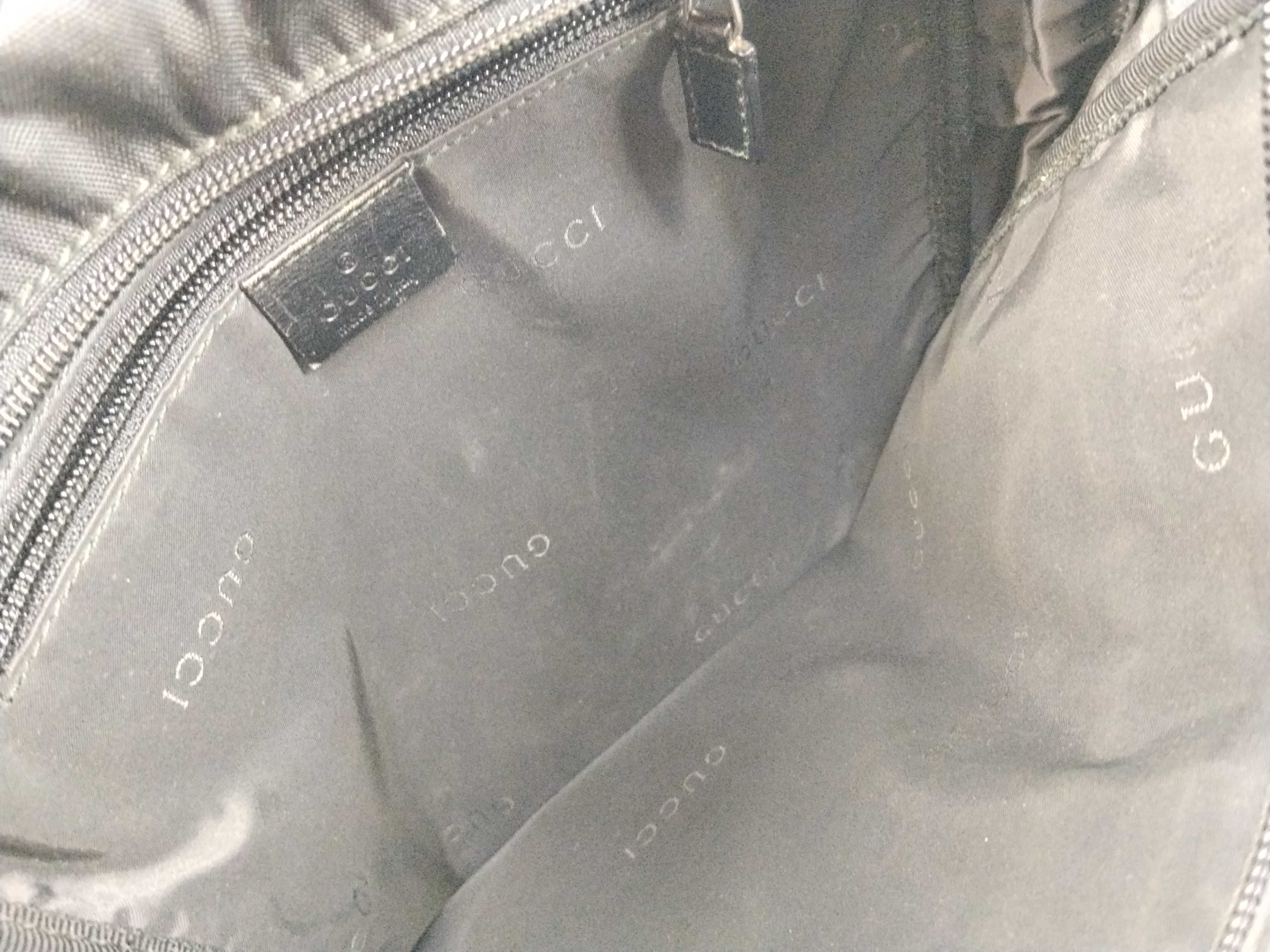 Nylon Shoulder Bag with Logo Plate — view 10