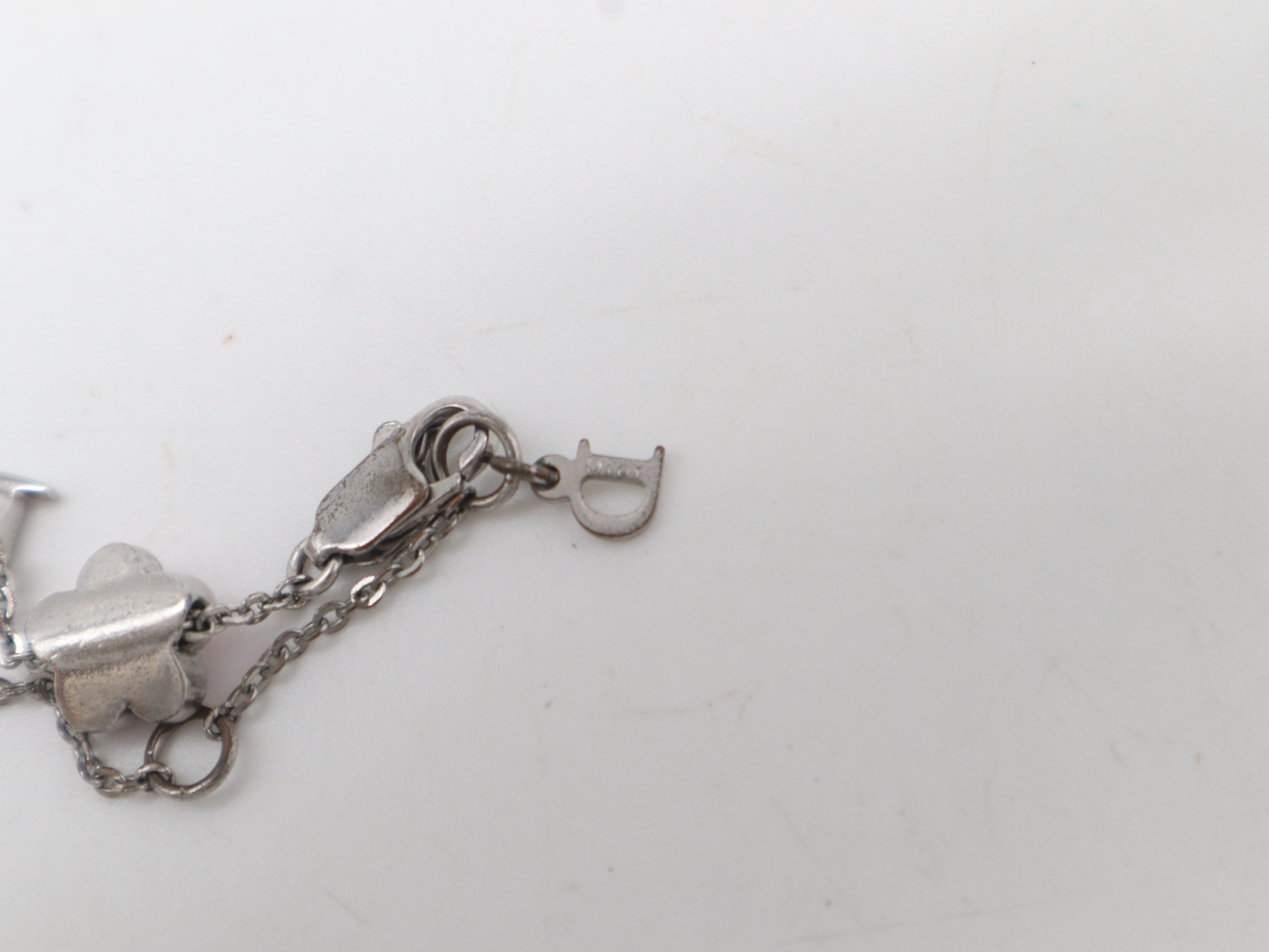 Flower Motif Pink Rhinestone Bracelet/Bangle — view 3