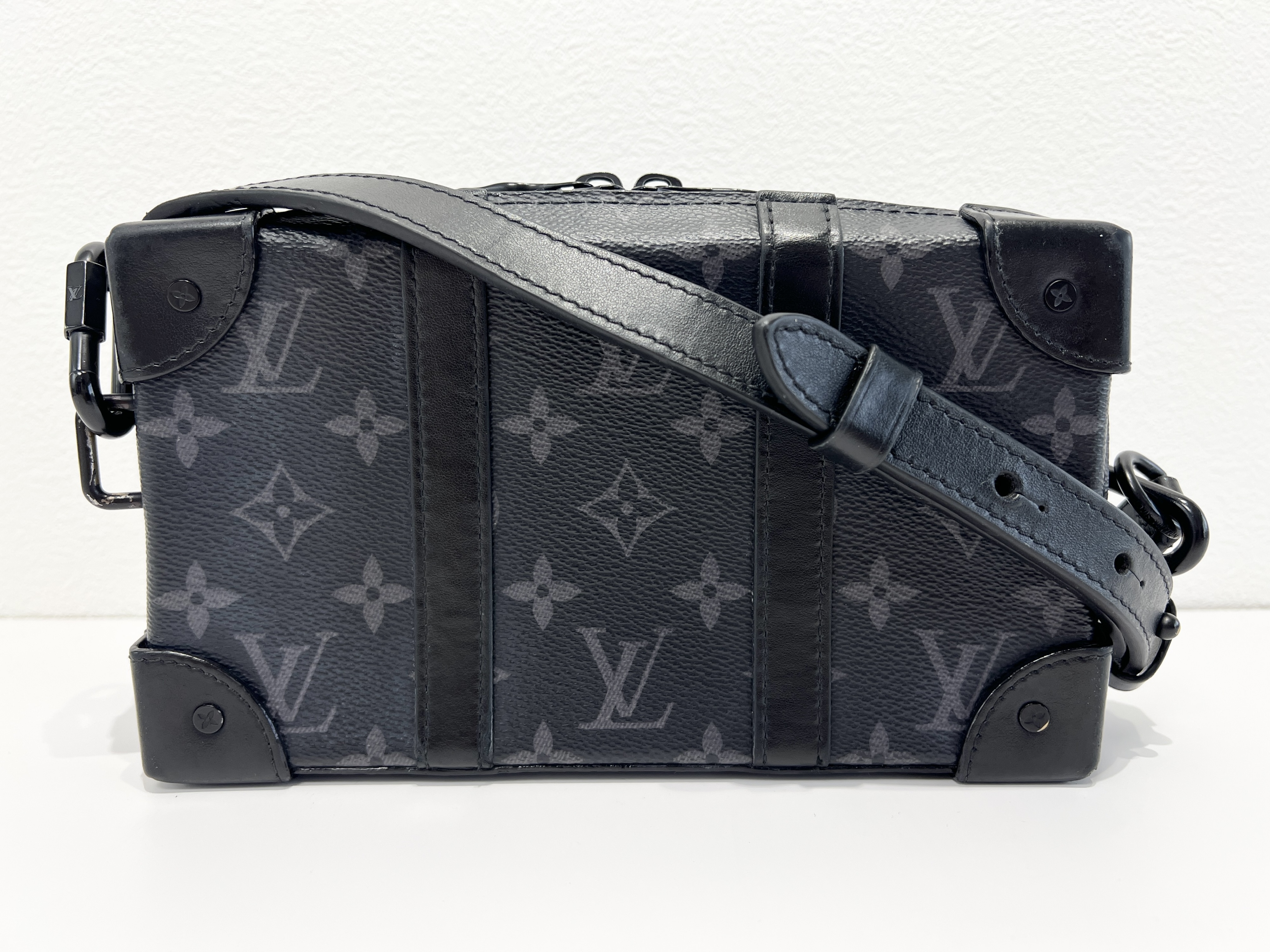 Monogram Eclipse Soft Trunk Shoulder Wallet Leather Shoulder Bag