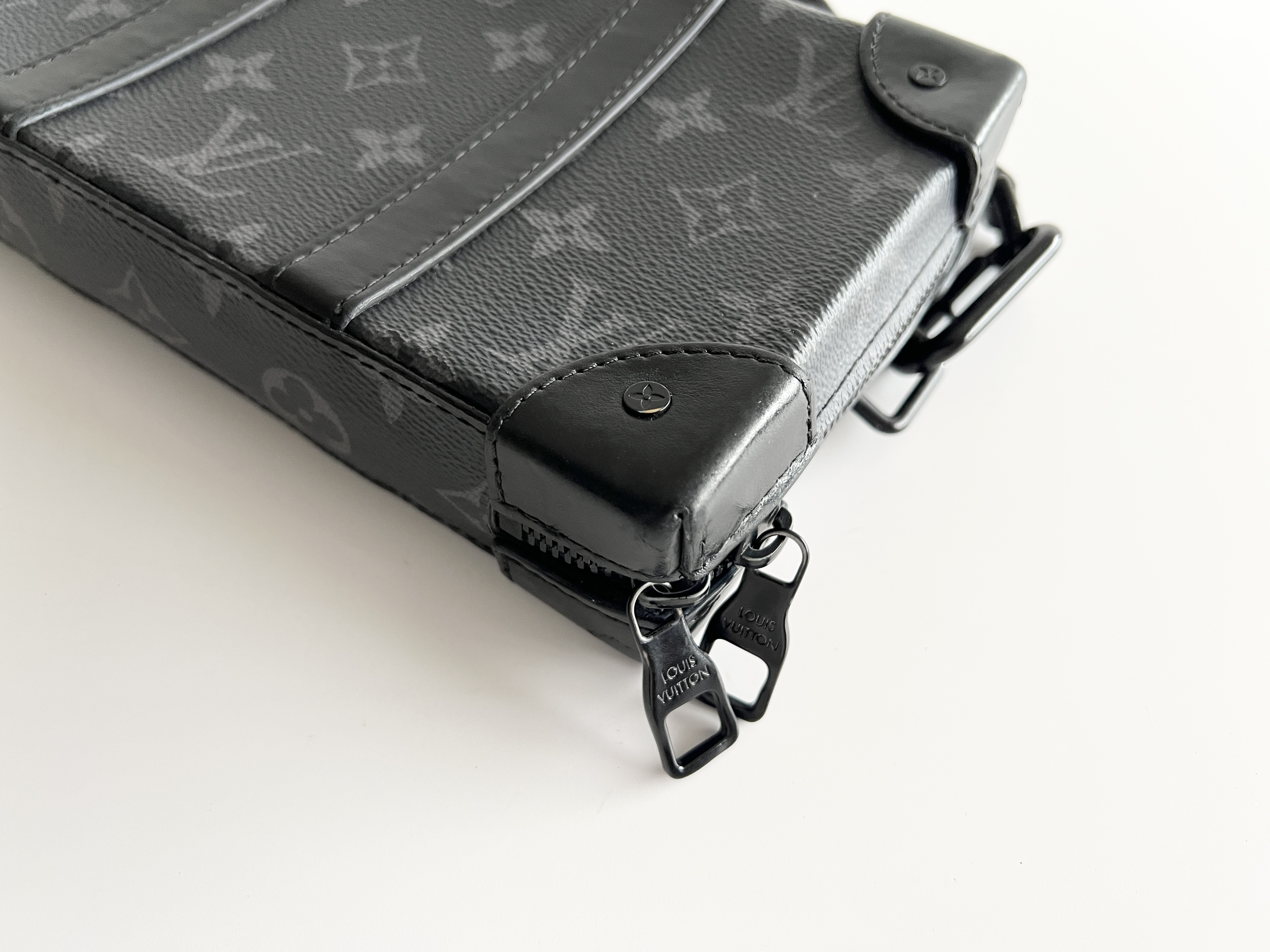 Monogram Eclipse Soft Trunk Shoulder Wallet Leather Shoulder Bag — view 11