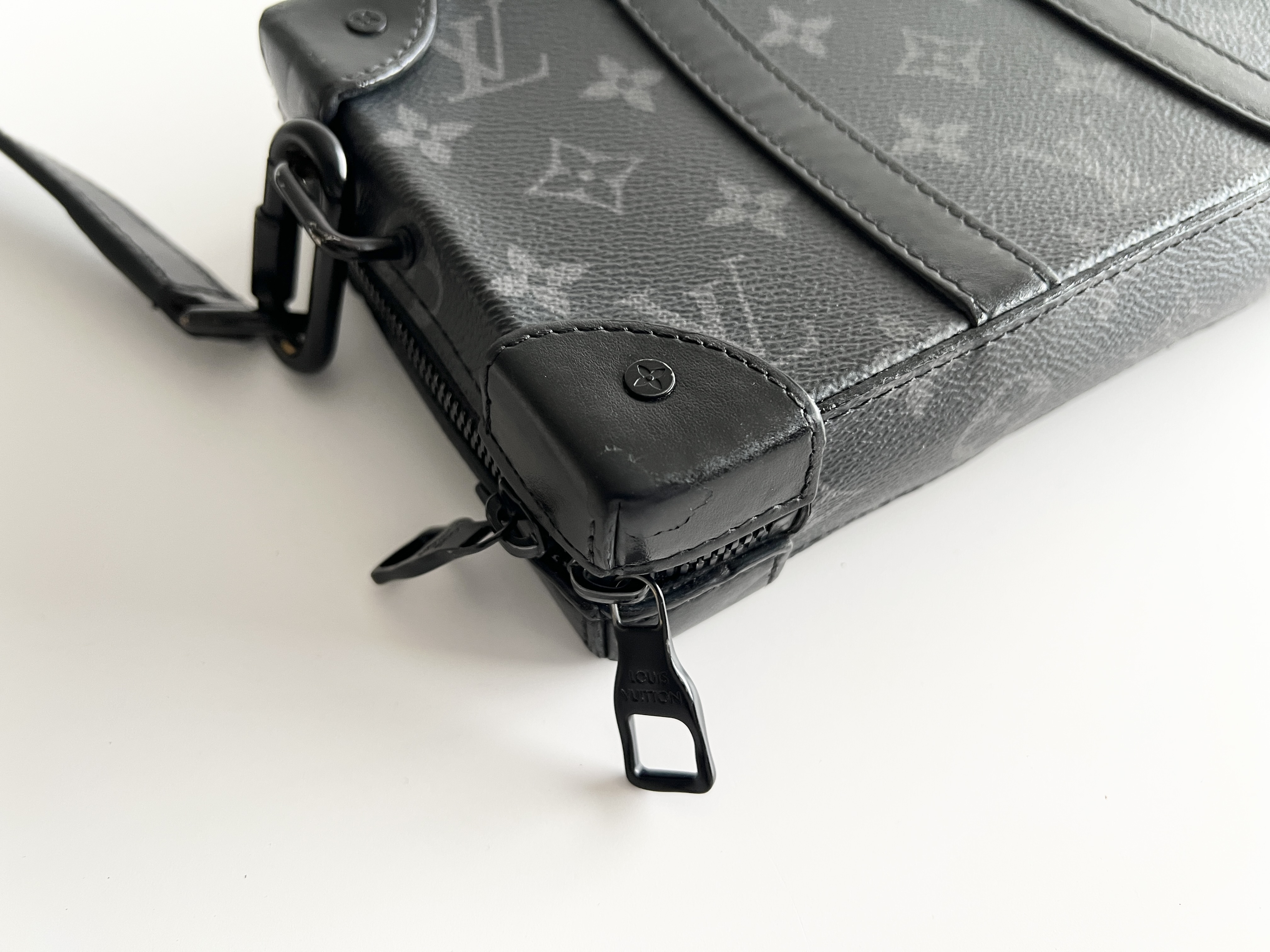 Monogram Eclipse Soft Trunk Shoulder Wallet Leather Shoulder Bag — view 12