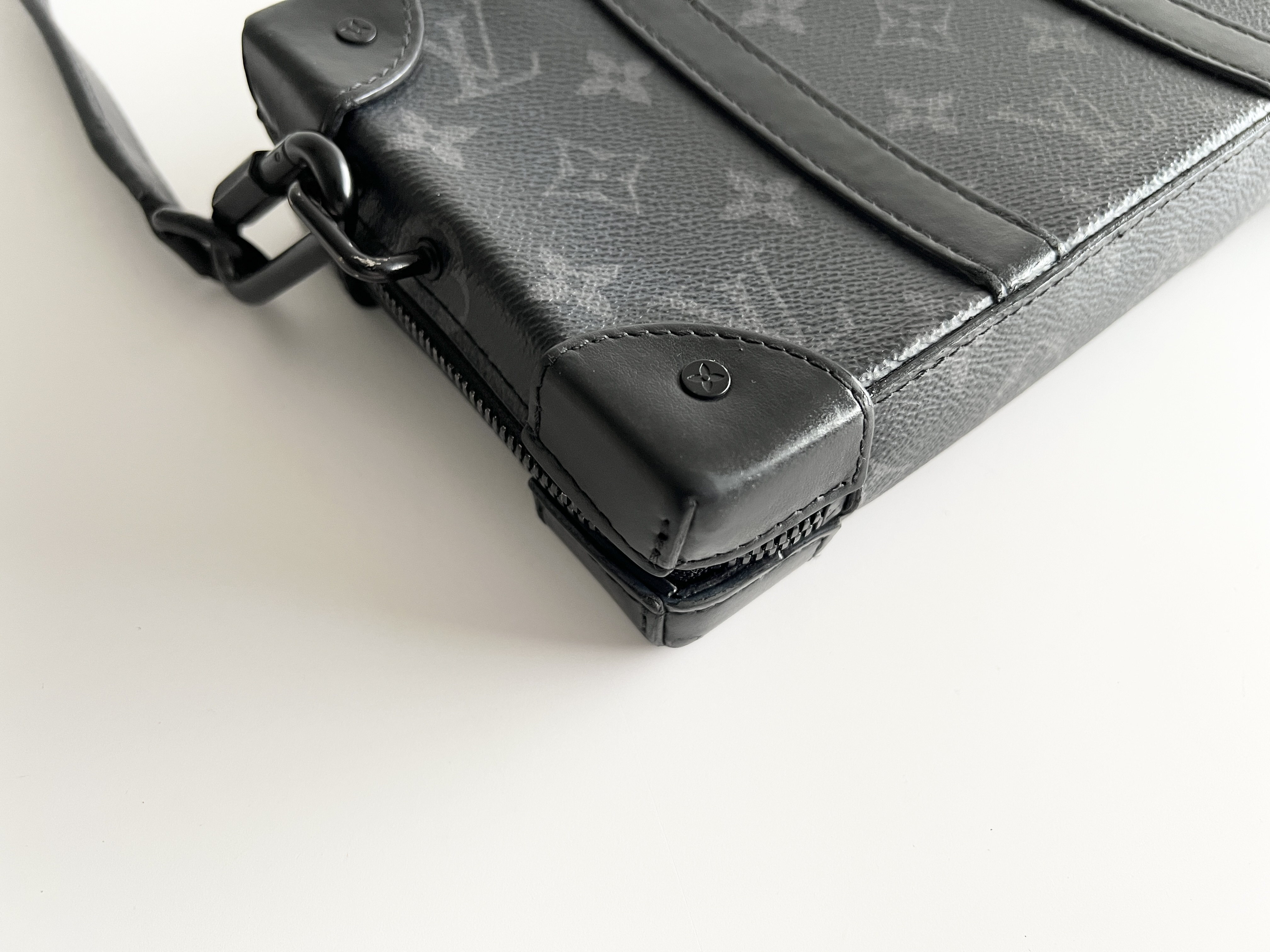 Monogram Eclipse Soft Trunk Shoulder Wallet Leather Shoulder Bag — view 10