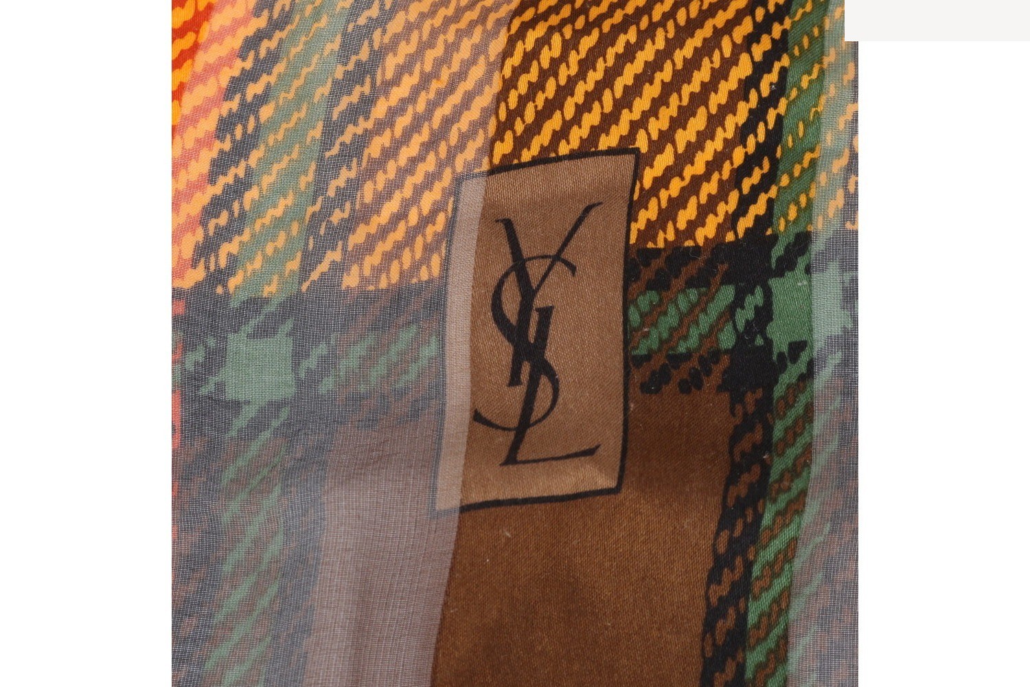 scarf, with tag, 100% silk. — view 3