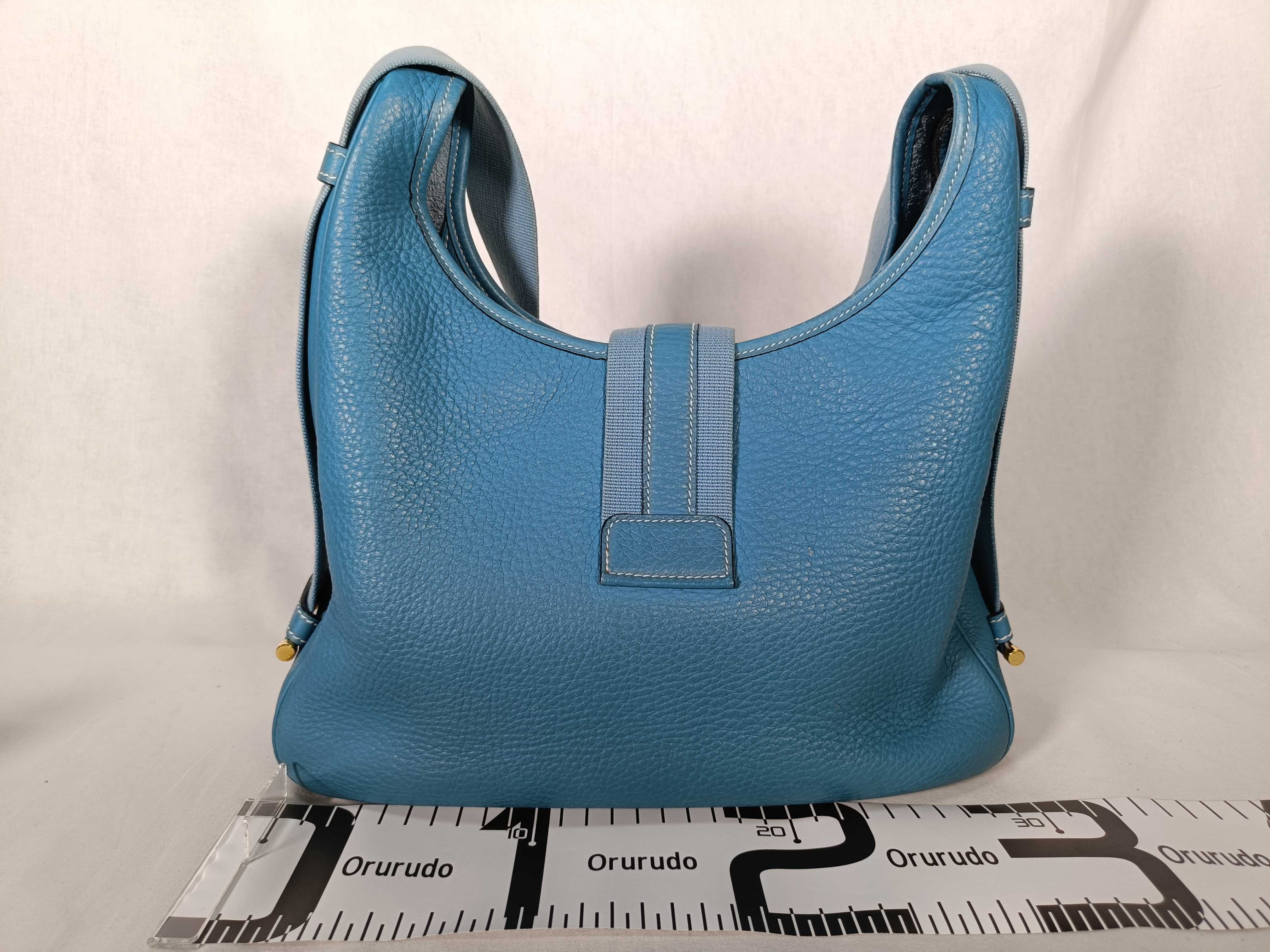 Saco Taurillon Clemence Blue Jean Ak stamp shoulder bag — view 2