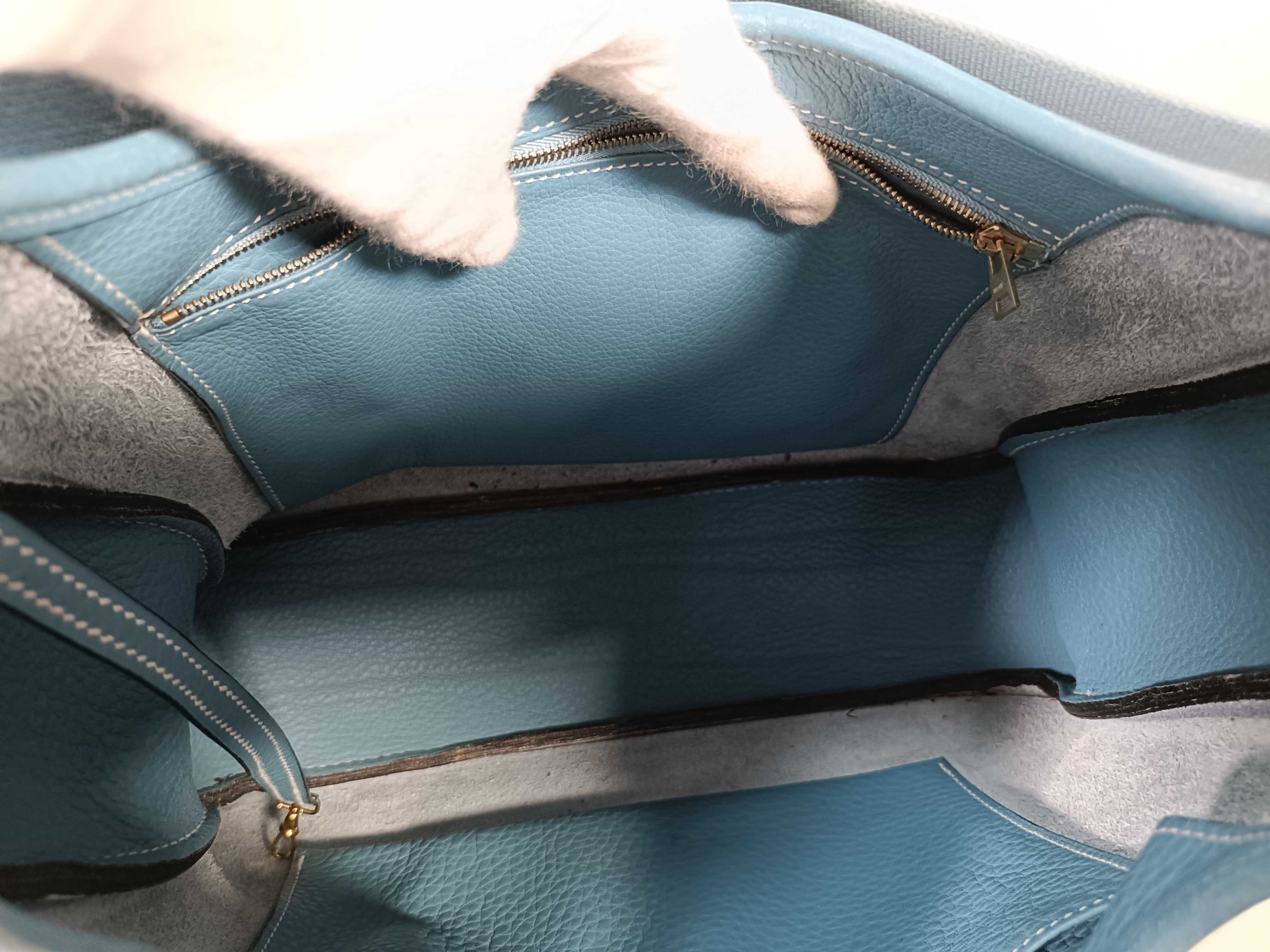 Saco Taurillon Clemence Blue Jean Ak stamp shoulder bag — view 11