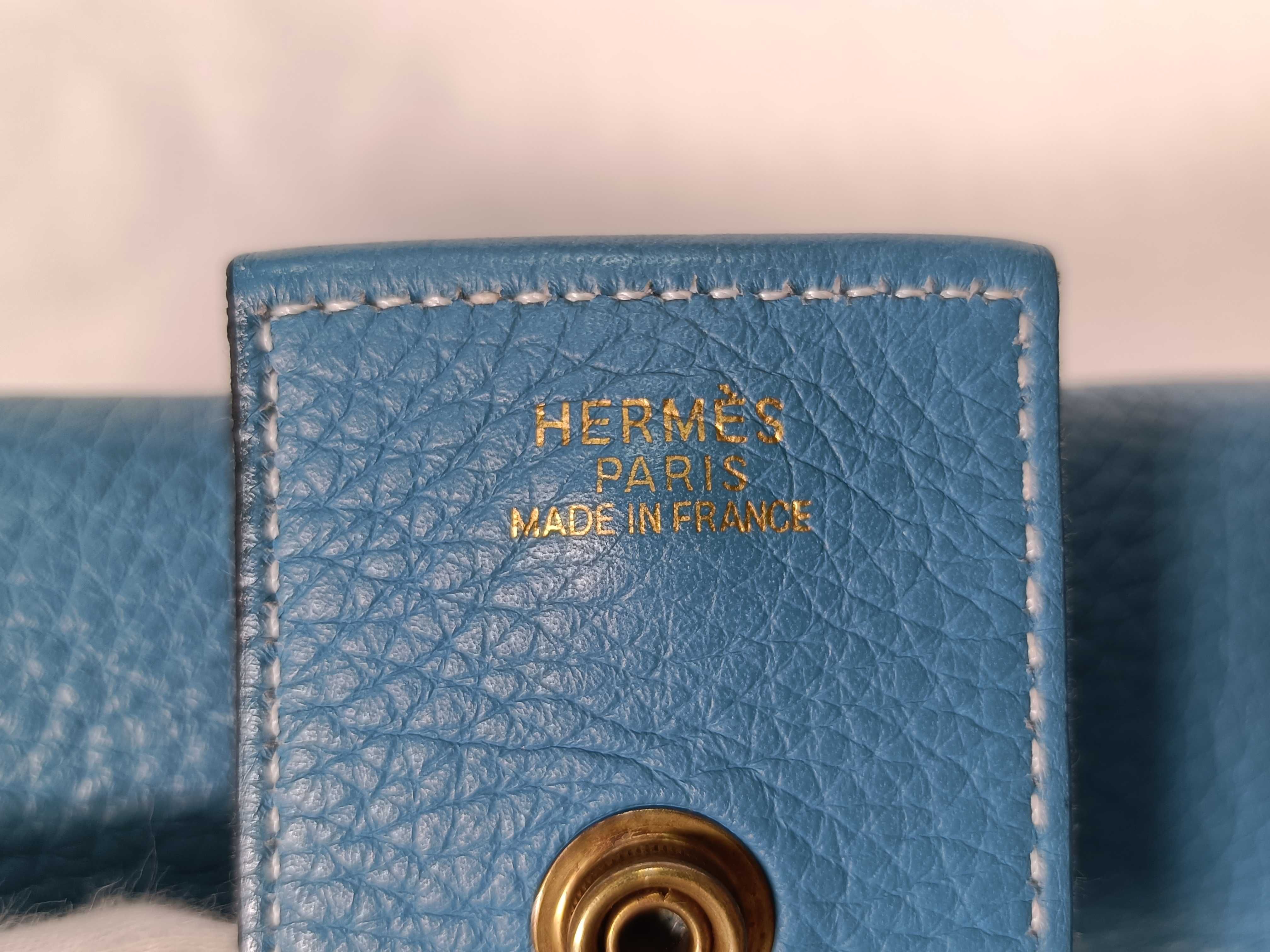 Saco Taurillon Clemence Blue Jean Ak stamp shoulder bag — view 13
