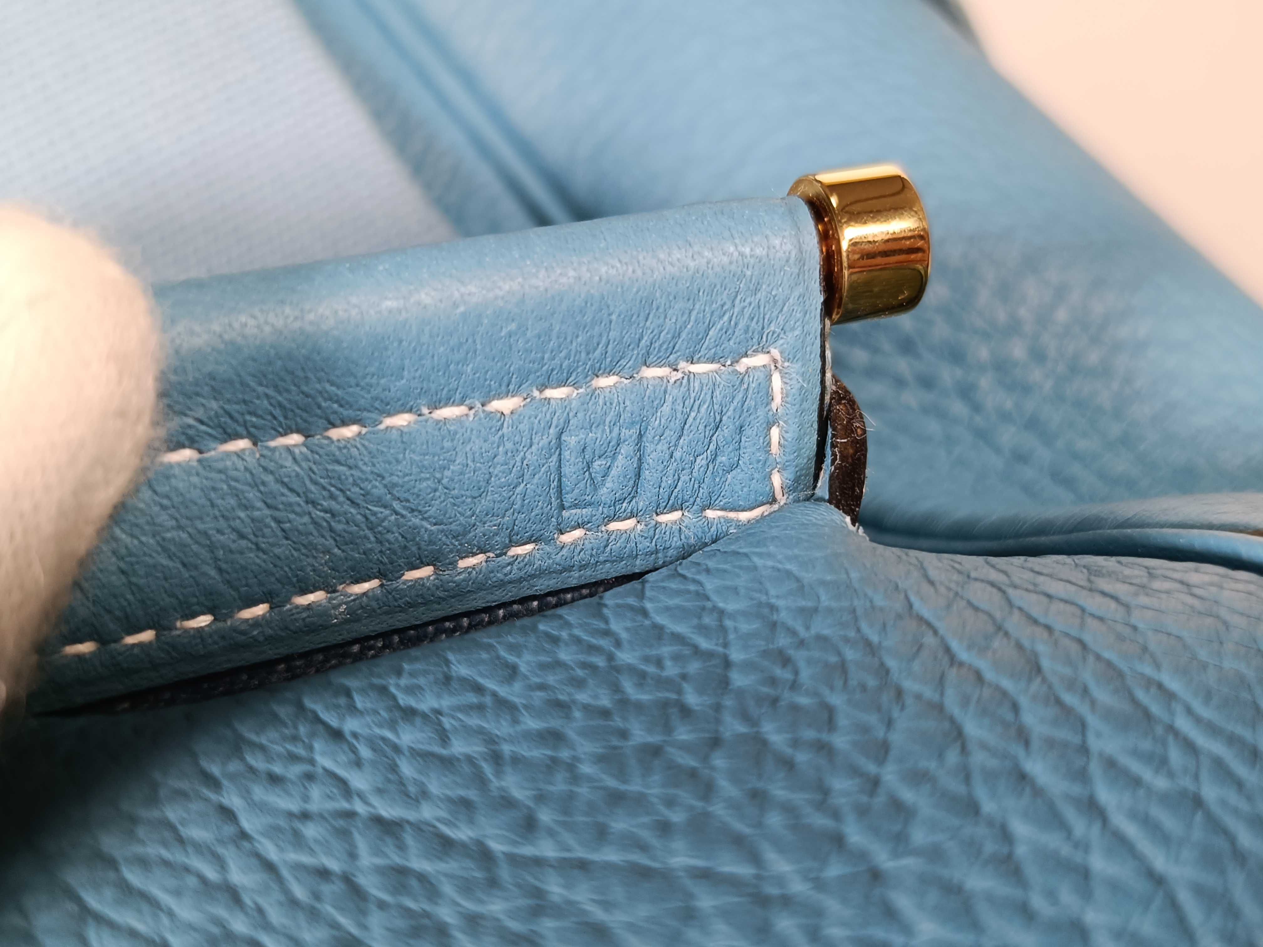 Saco Taurillon Clemence Blue Jean Ak stamp shoulder bag — view 14