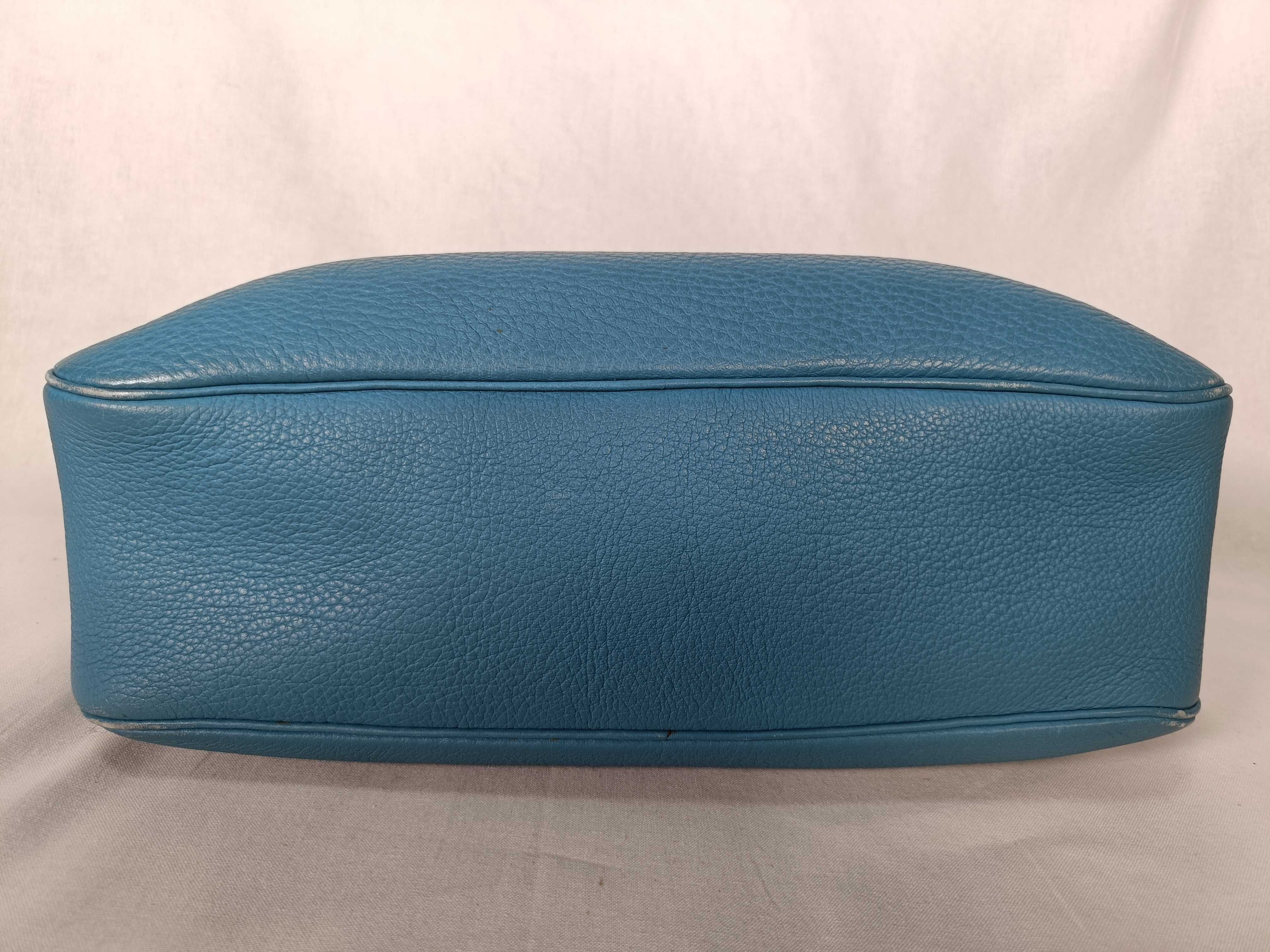 Saco Taurillon Clemence Blue Jean Ak stamp shoulder bag — view 3