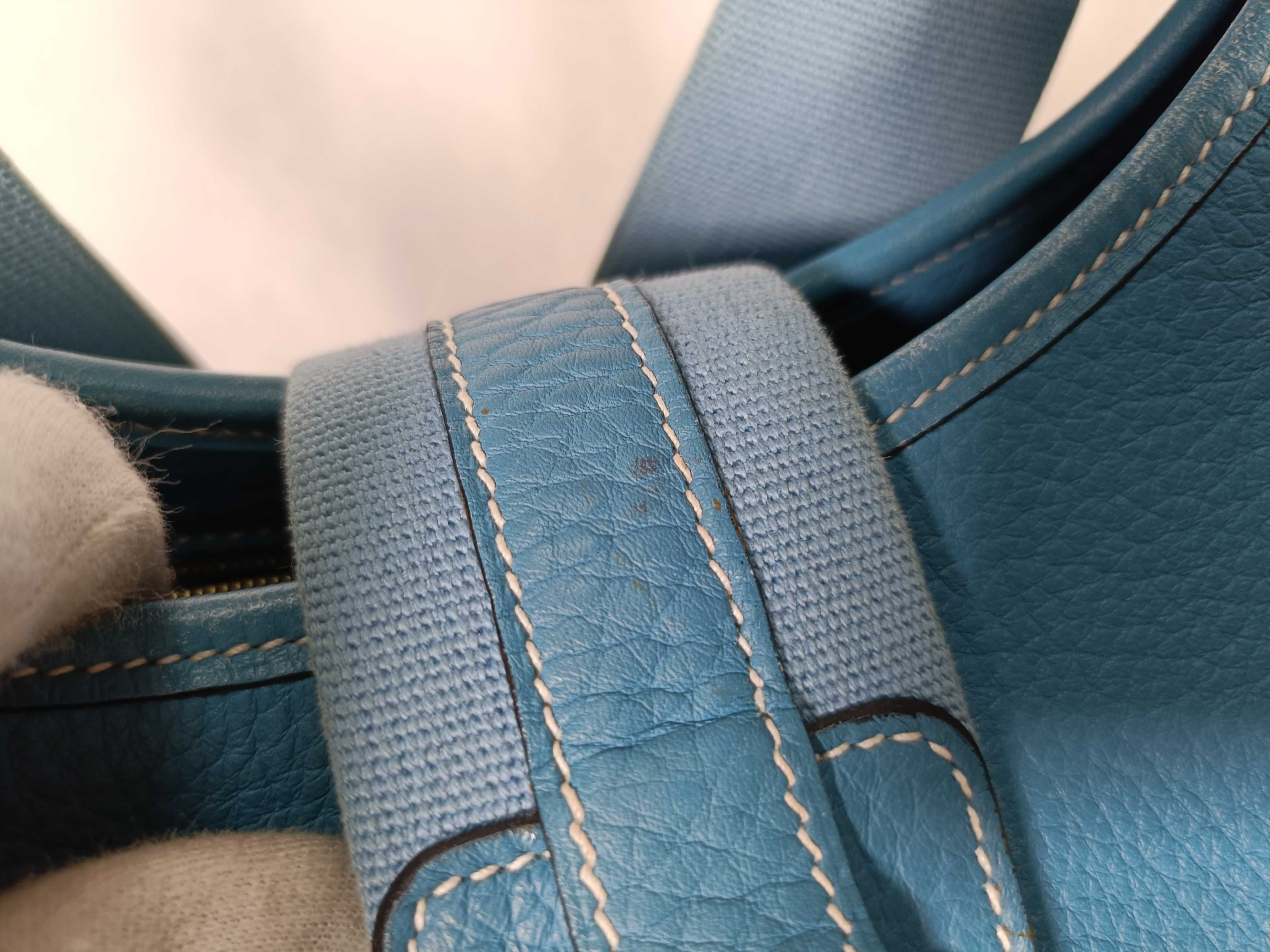 Saco Taurillon Clemence Blue Jean Ak stamp shoulder bag — view 7