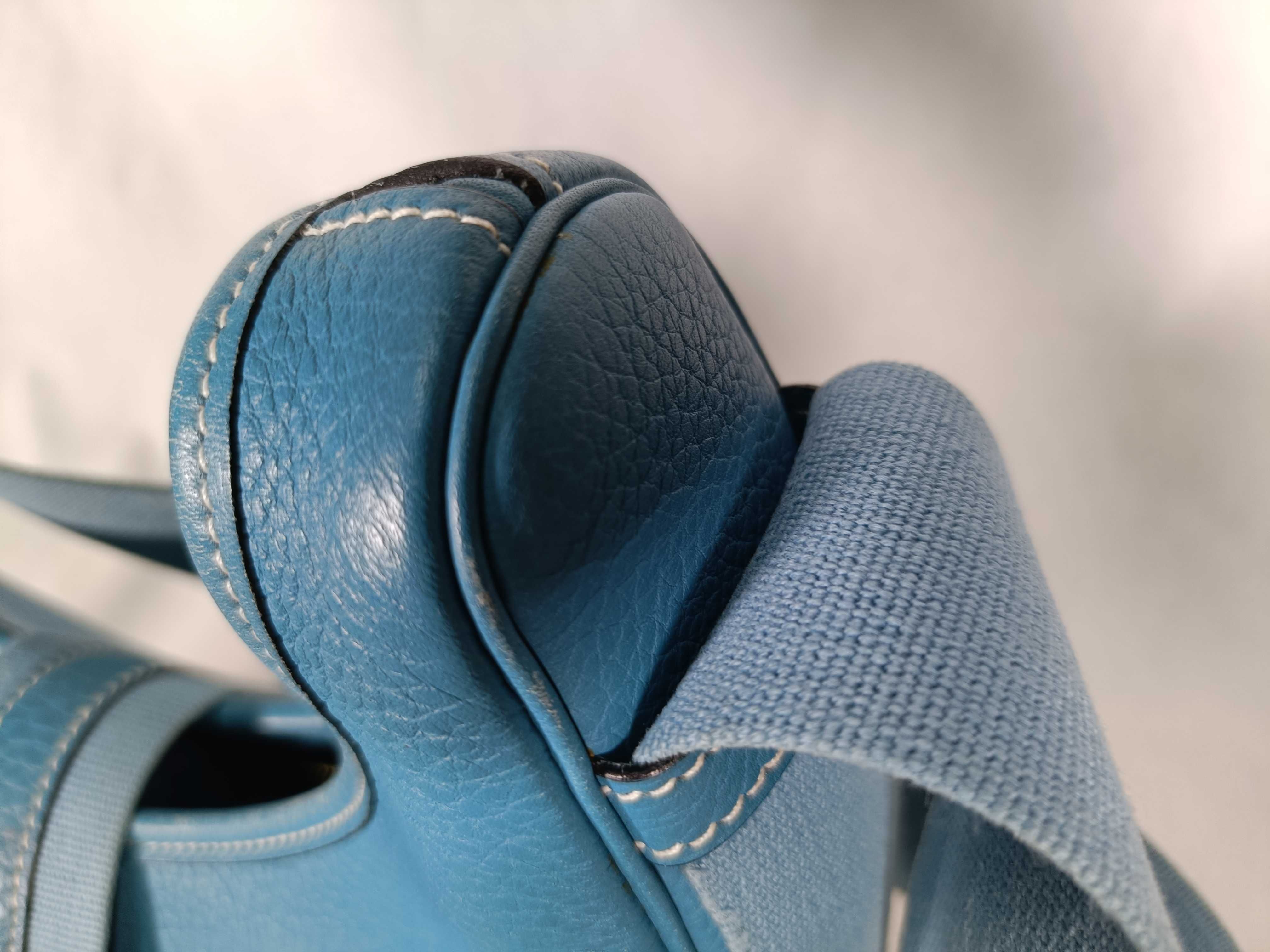 Saco Taurillon Clemence Blue Jean Ak stamp shoulder bag — view 8