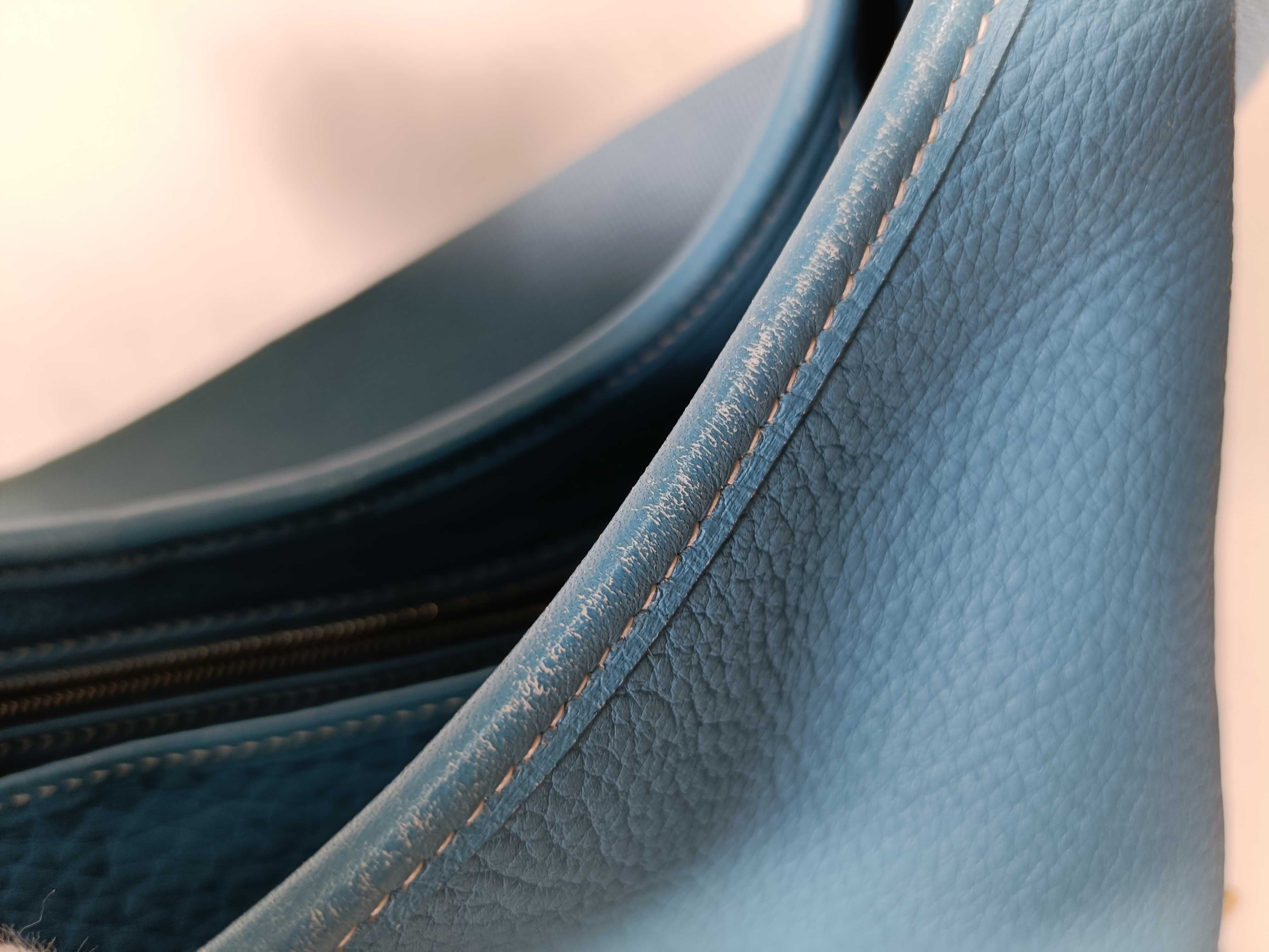 Saco Taurillon Clemence Blue Jean Ak stamp shoulder bag — view 10