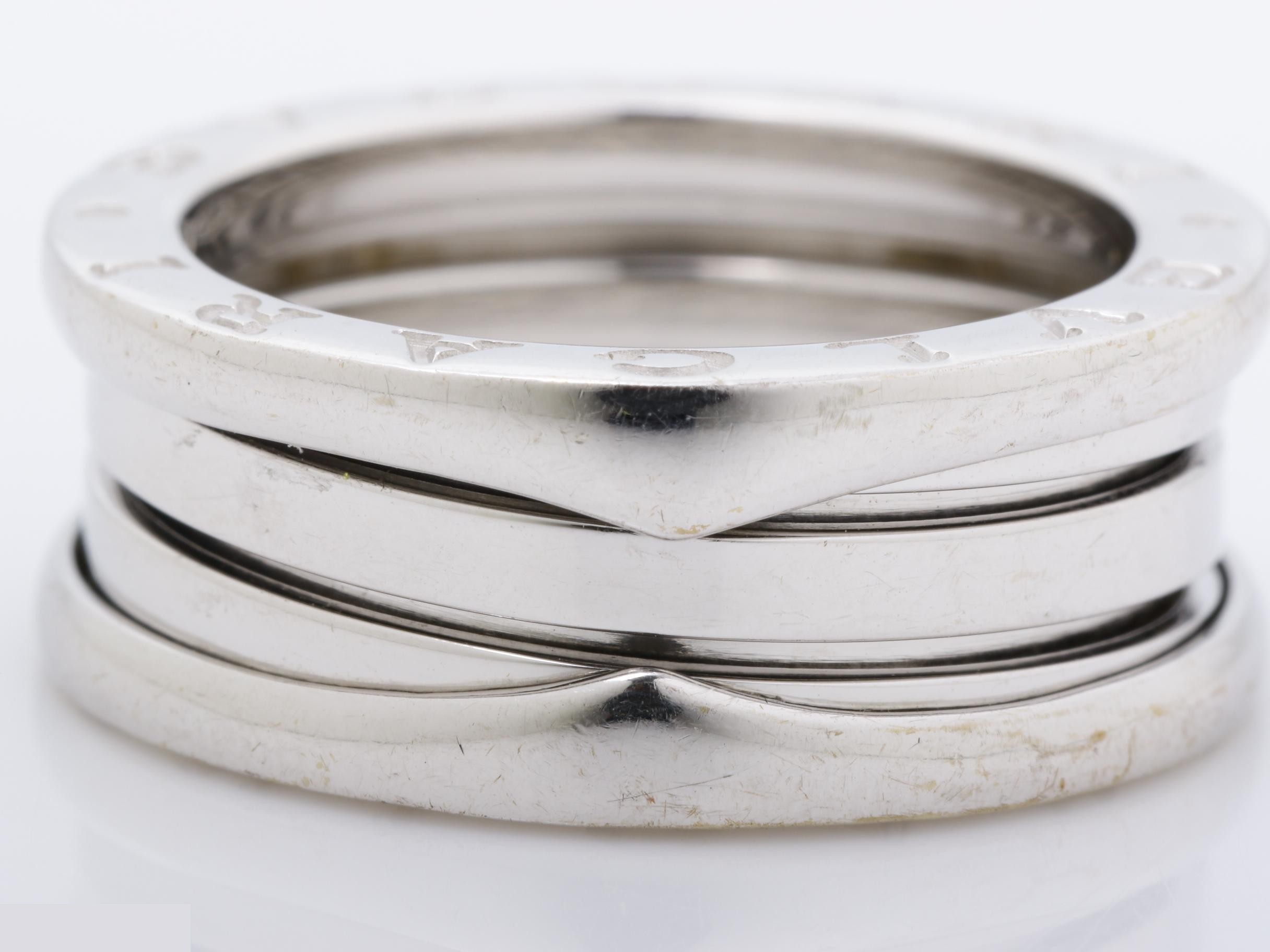 B.zero1 (precious metal) ring, 750WG, 9.3g, size #54 — view 2