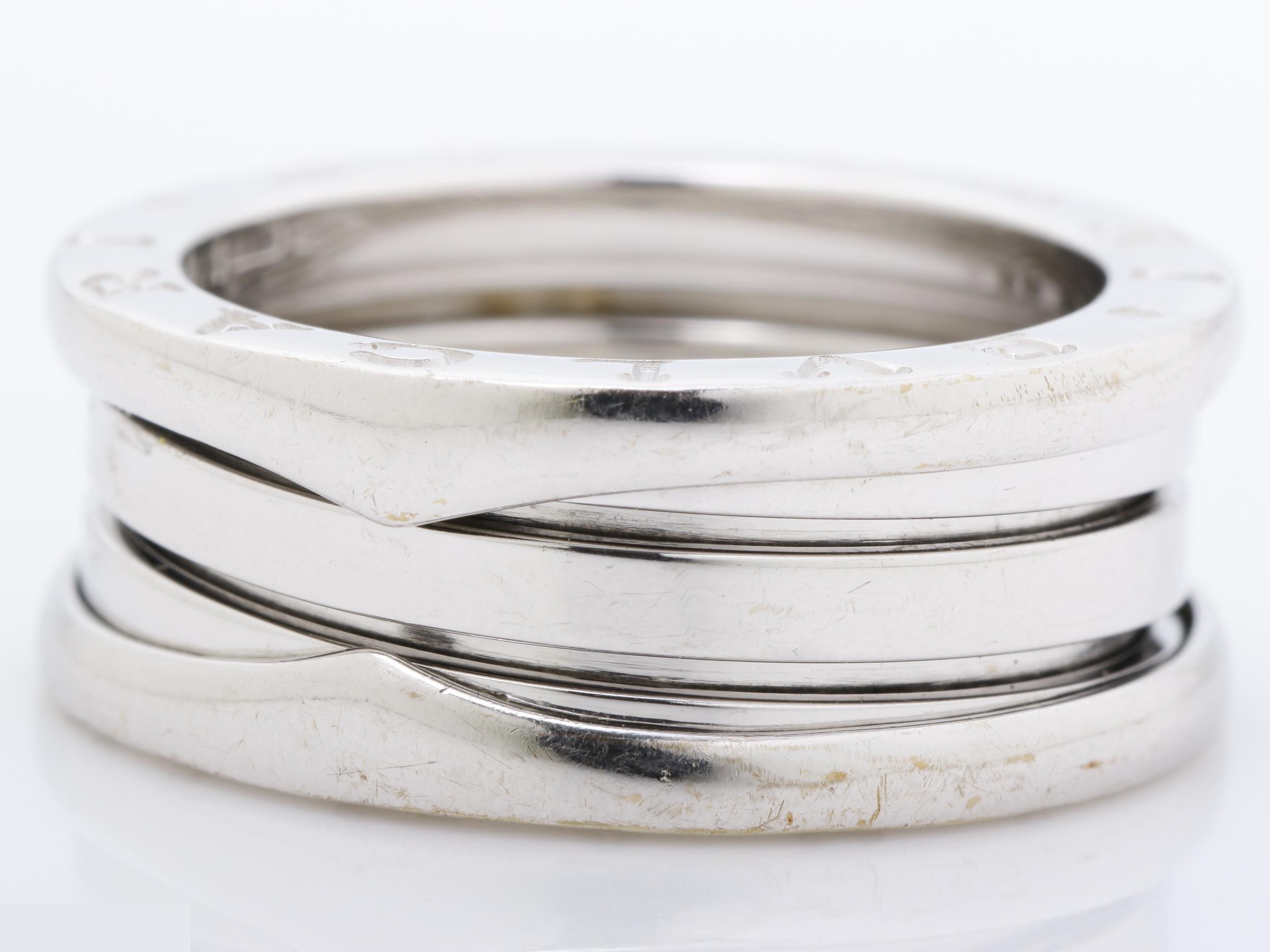 B.zero1 (precious metal) ring, 750WG, 9.3g, size #54 — view 3
