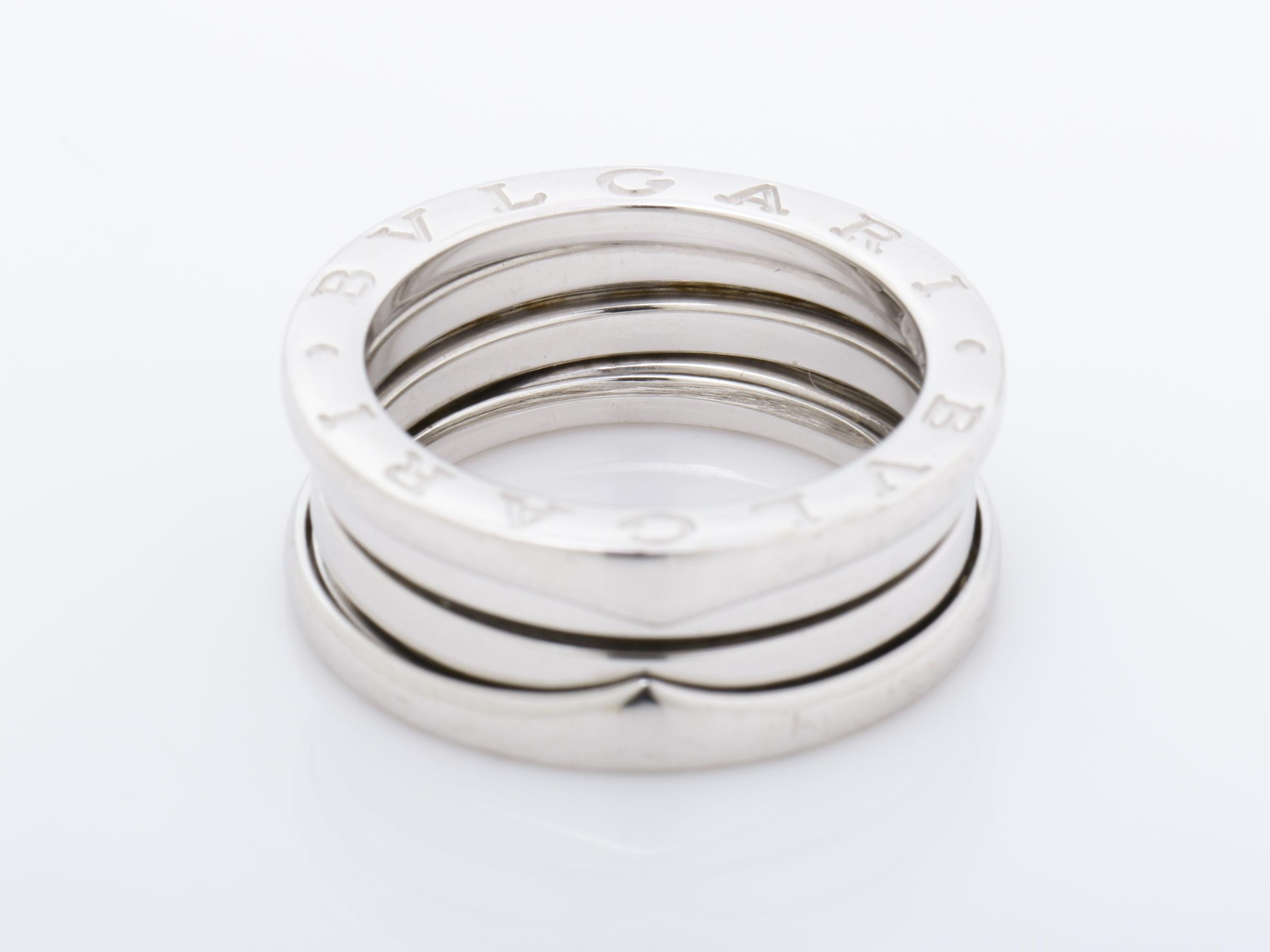 B.zero1 (precious metal) ring, 750WG, 9.3g, size #54 — view 4
