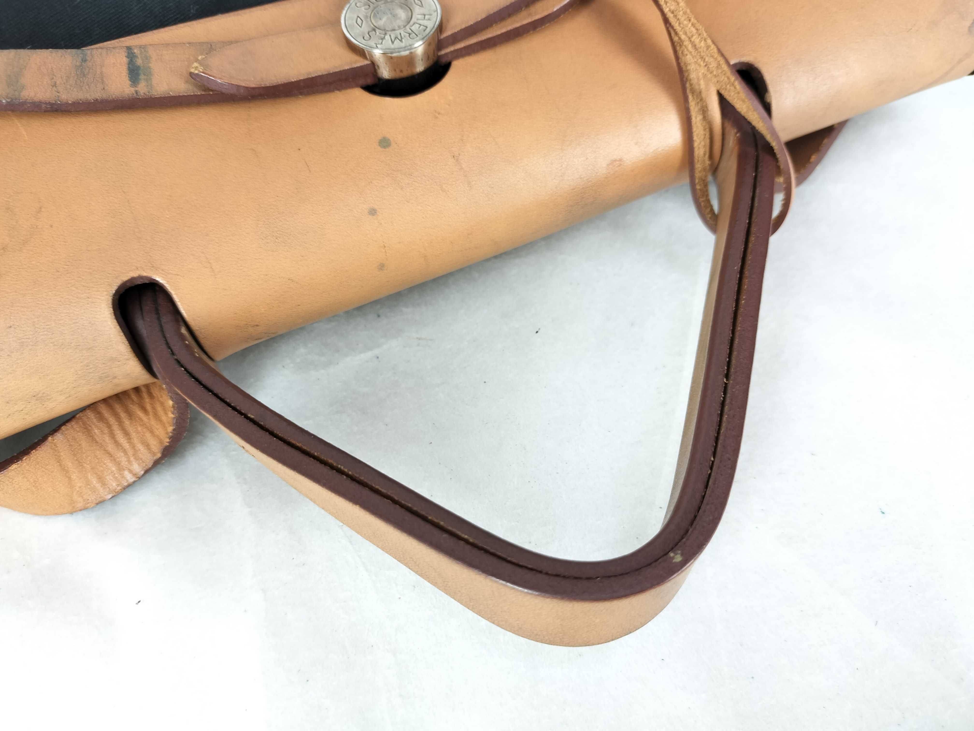 Herbag ID- Herbag PM Toile Officier X Vache Hunter Silver Metal Fittings Canvas Handbag — view 3