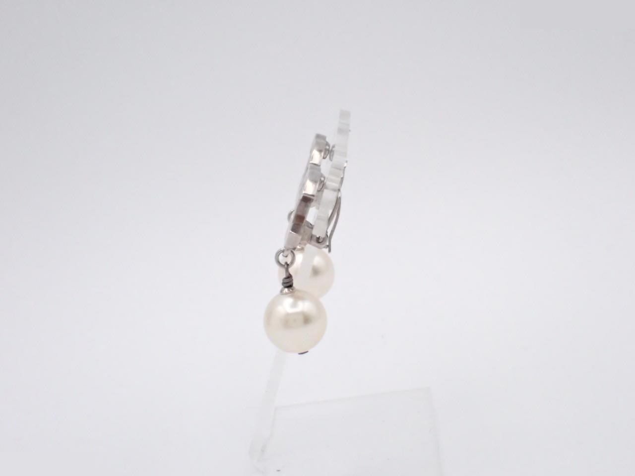 Coco Mark Pearl Earrings A11V — view 3