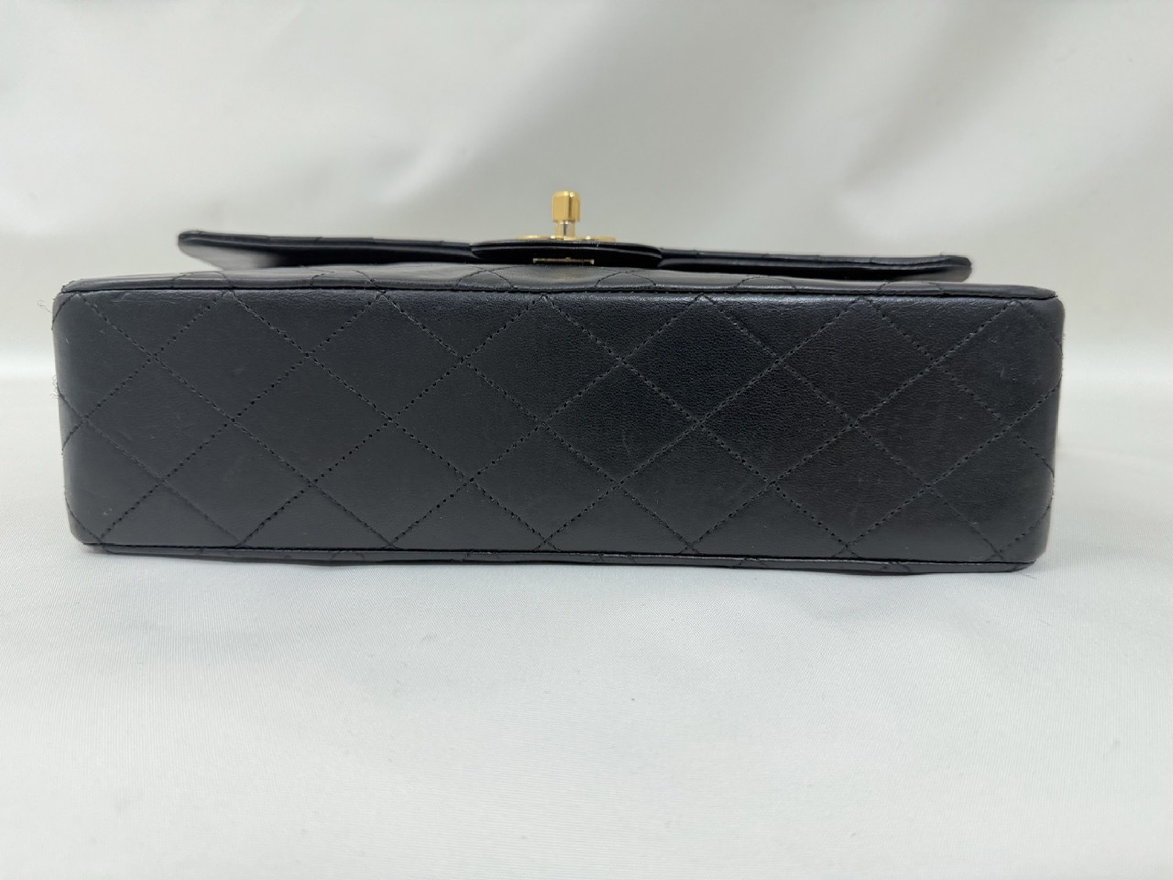 Matelassé Double Flap Shoulder Bag (Black, Series 0) — view 3