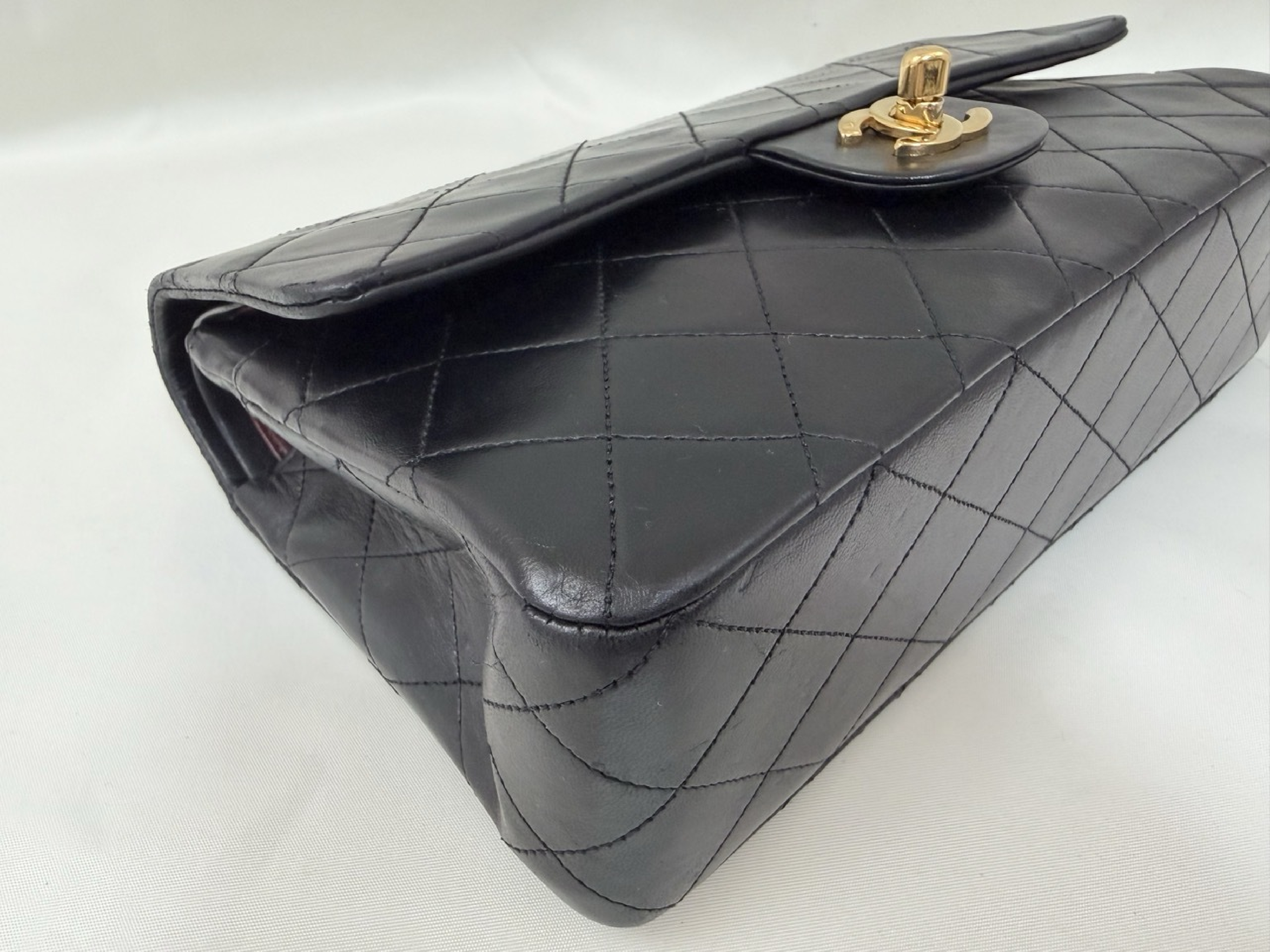 Matelassé Double Flap Shoulder Bag (Black, Series 0) — view 5