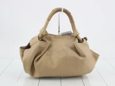 Nappa Aire handbag, Anagram pattern, gold beige, 080812