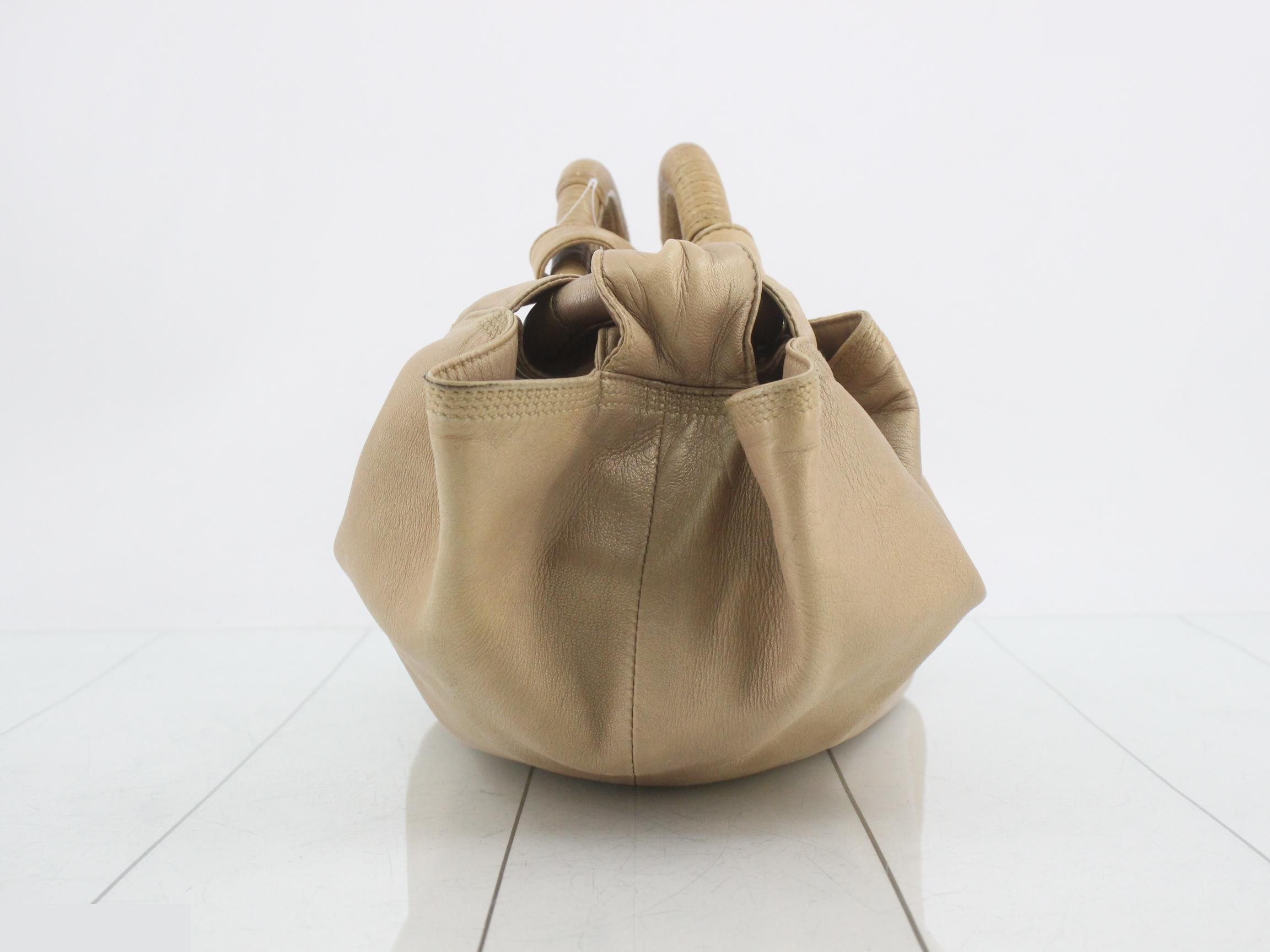 Nappa Aire handbag, Anagram pattern, gold beige, 080812 — view 3