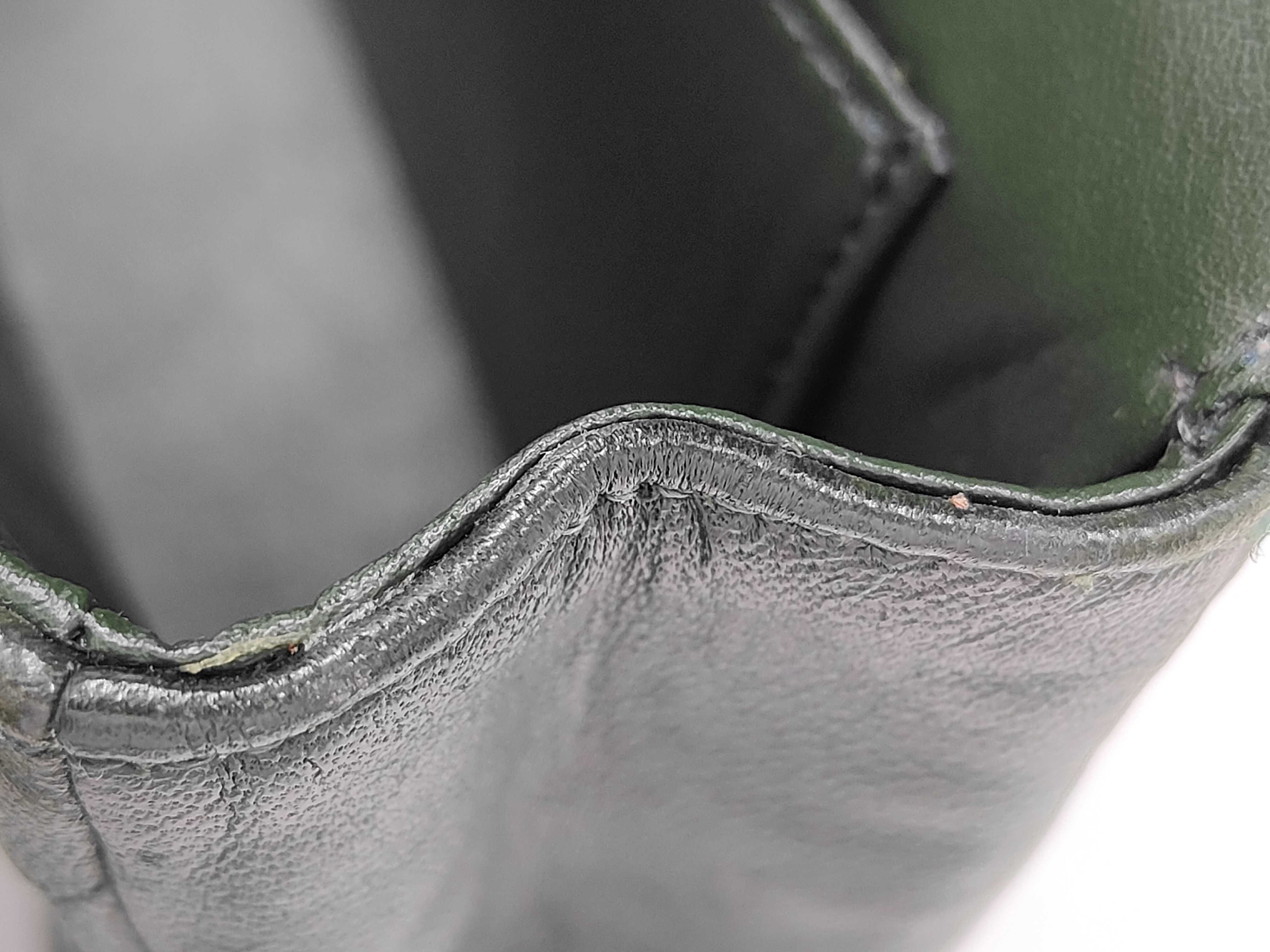 Matelassé Lambskin Chain Shoulder Bag, Green — view 11