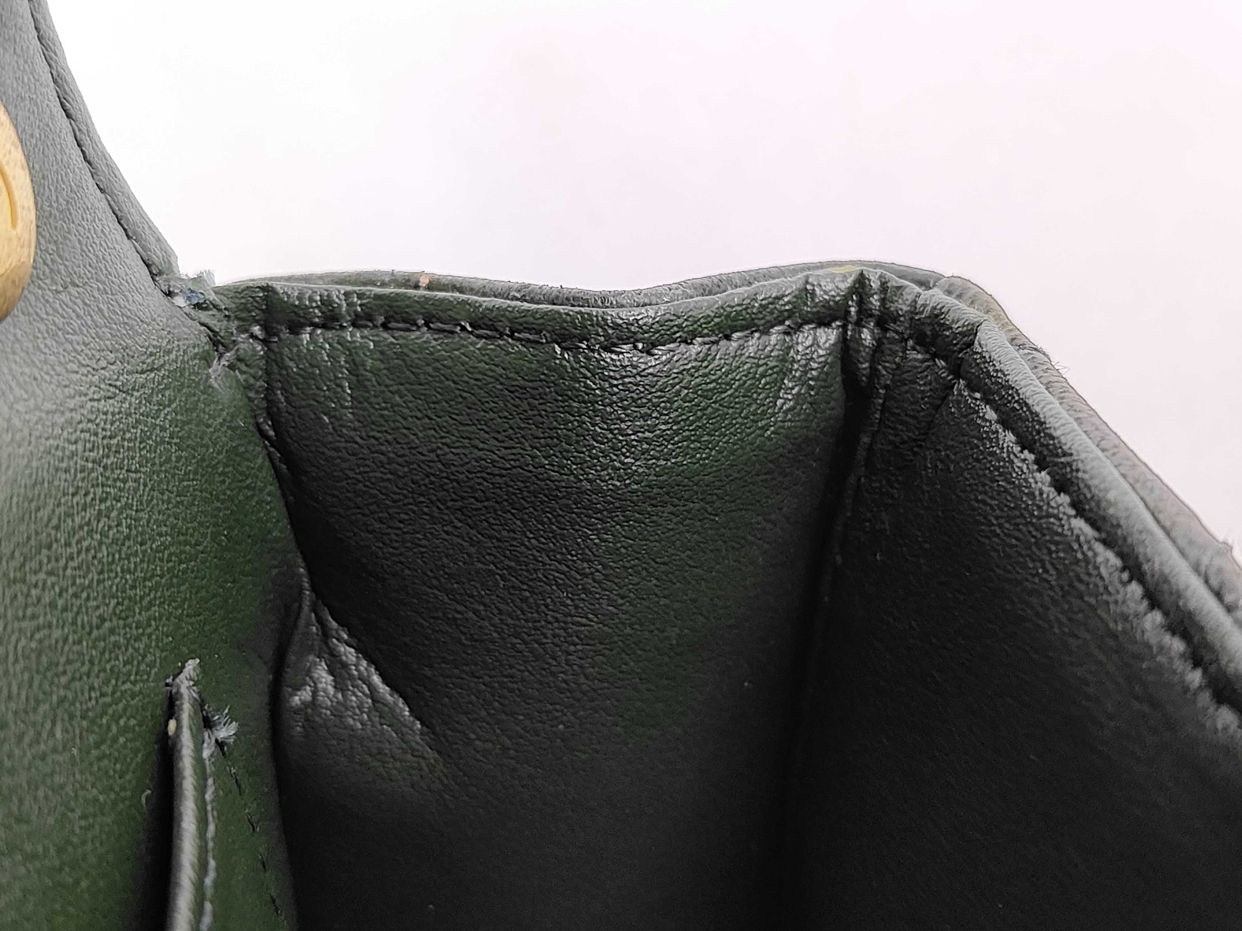 Matelassé Lambskin Chain Shoulder Bag, Green — view 10