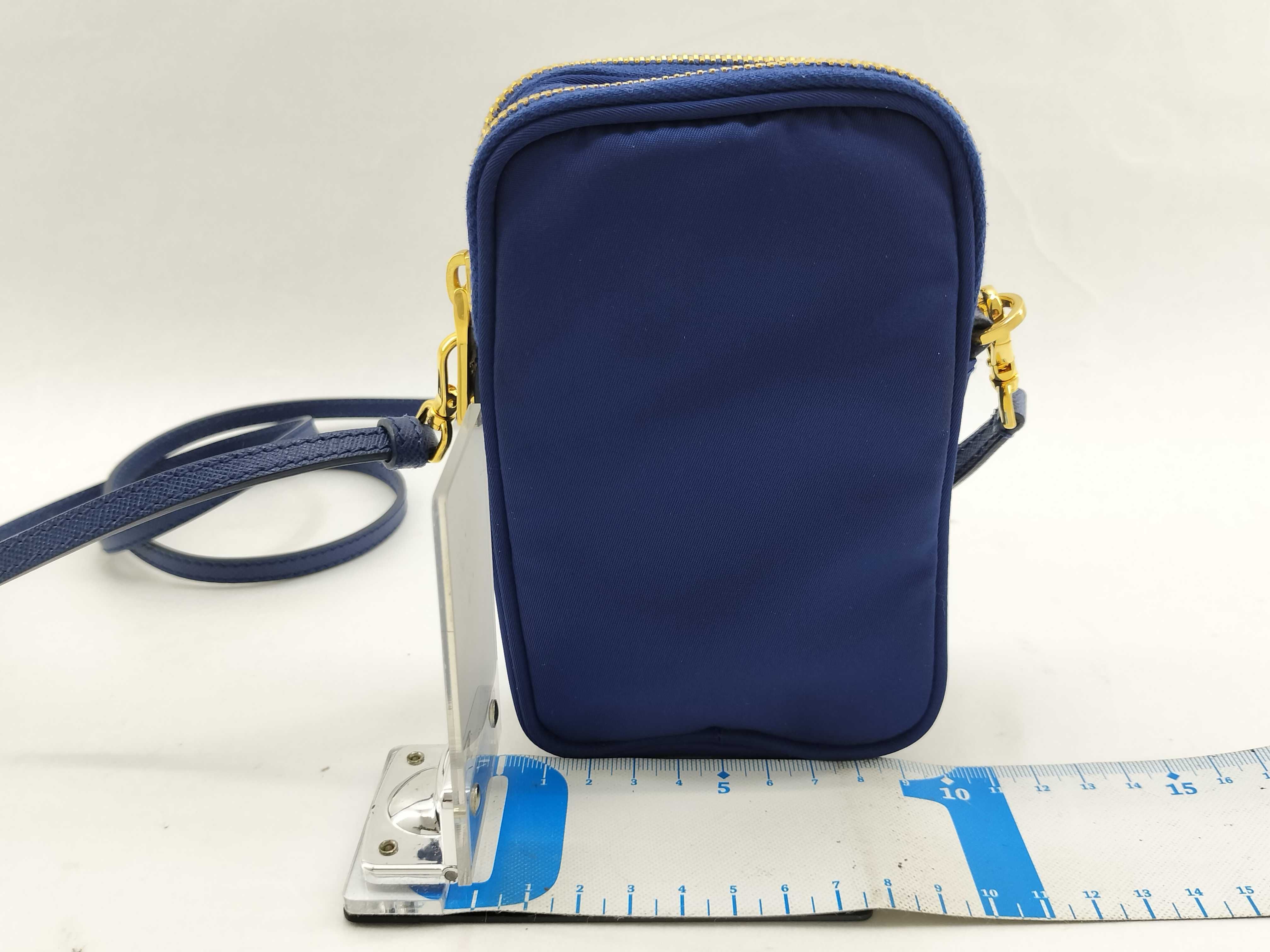 Nylon Shoulder Bag, Tessuto Nylon, Blue, Unused, with Pouch — view 2