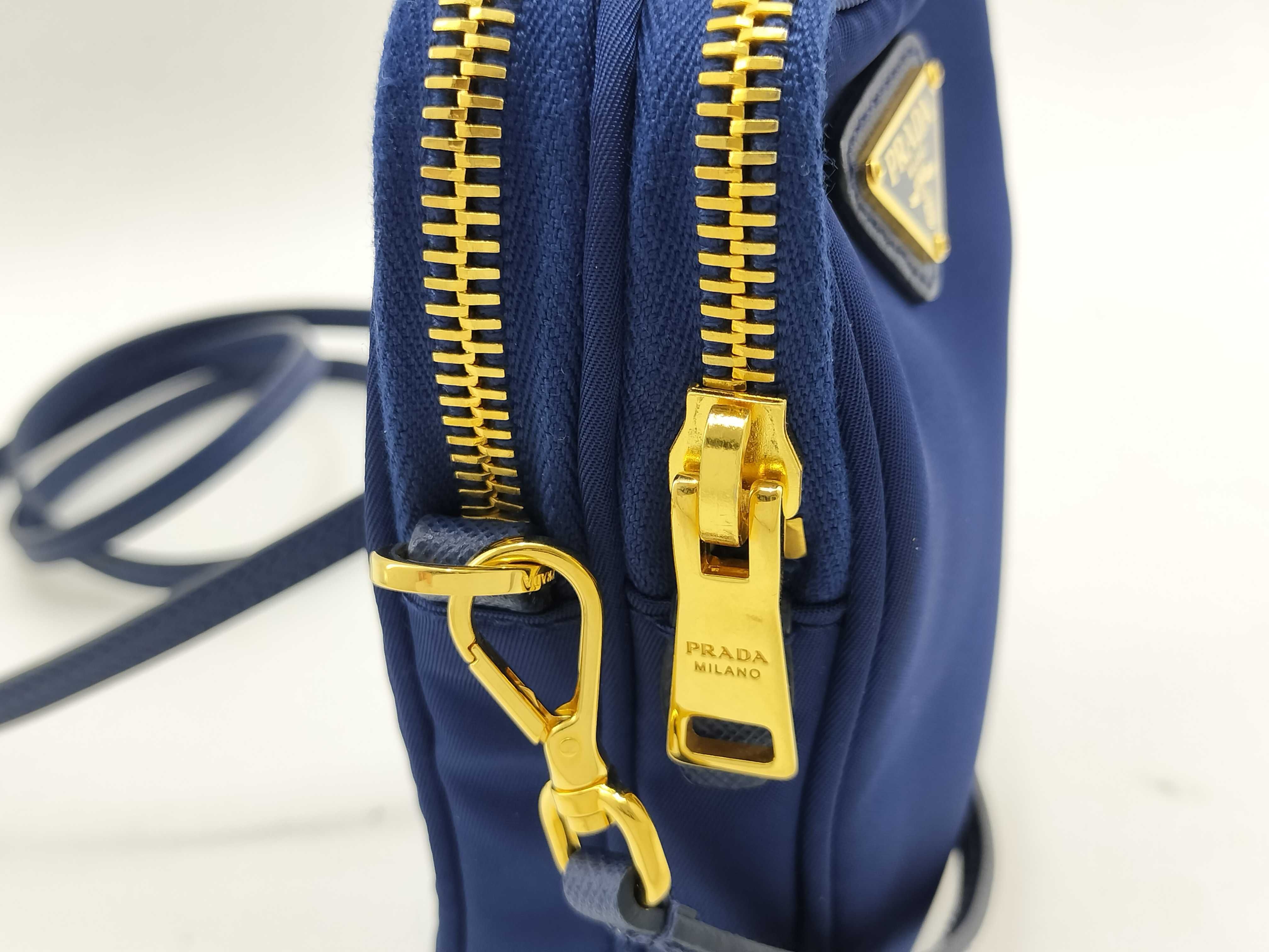 Nylon Shoulder Bag, Tessuto Nylon, Blue, Unused, with Pouch — view 5