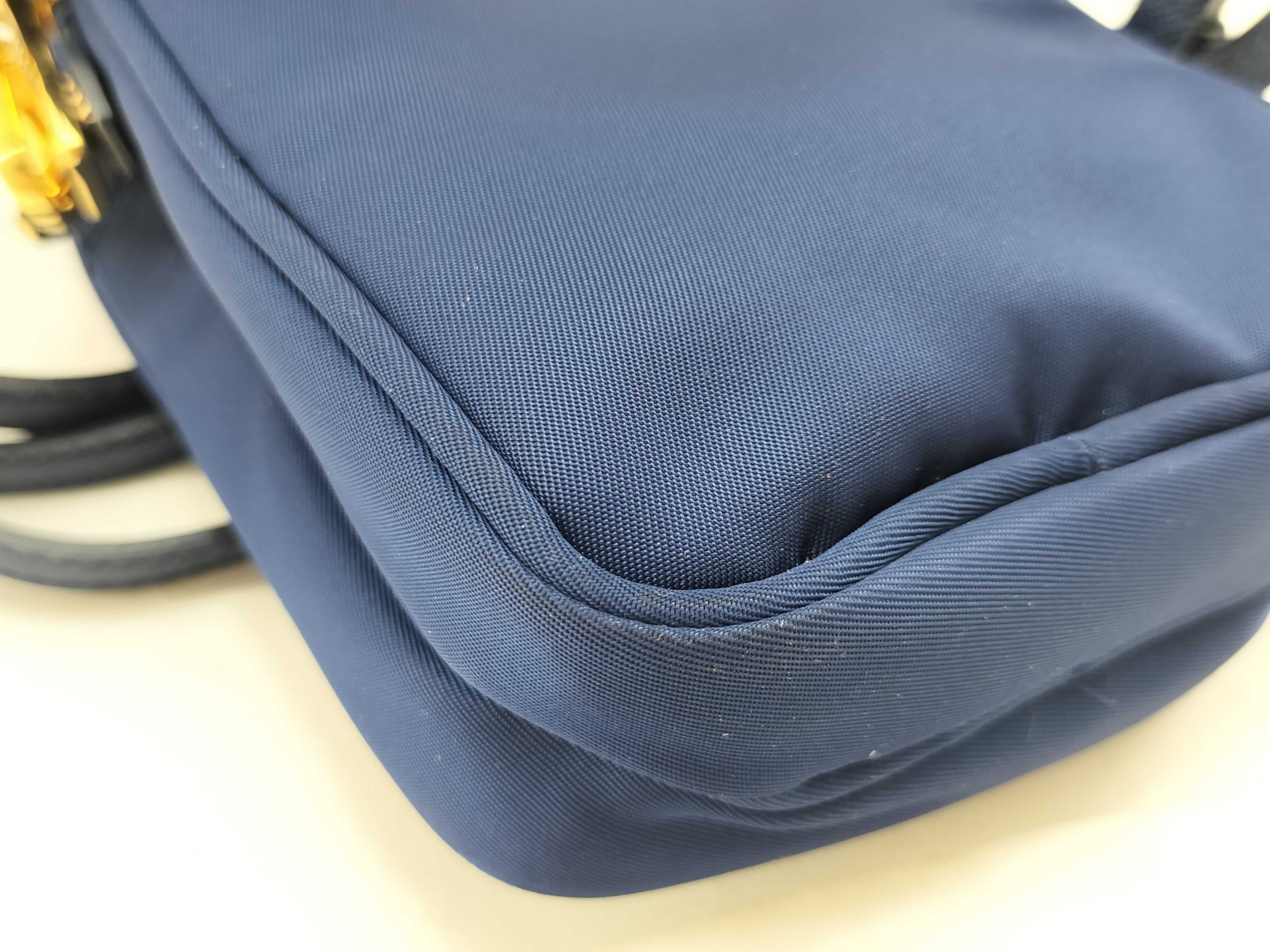 Nylon Shoulder Bag, Tessuto Nylon, Blue, Unused, with Pouch — view 9
